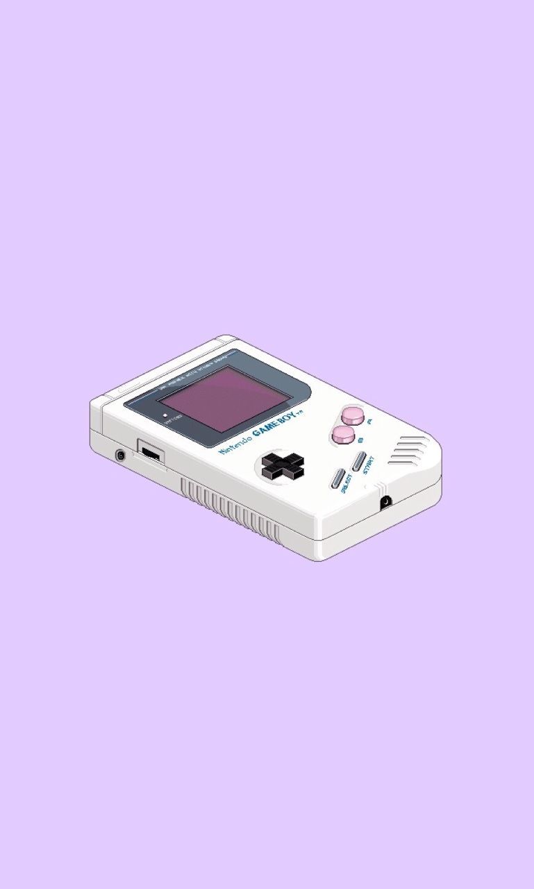 Game Boy bianco sfondo lilla, 769x1280 Verticale, Telefono