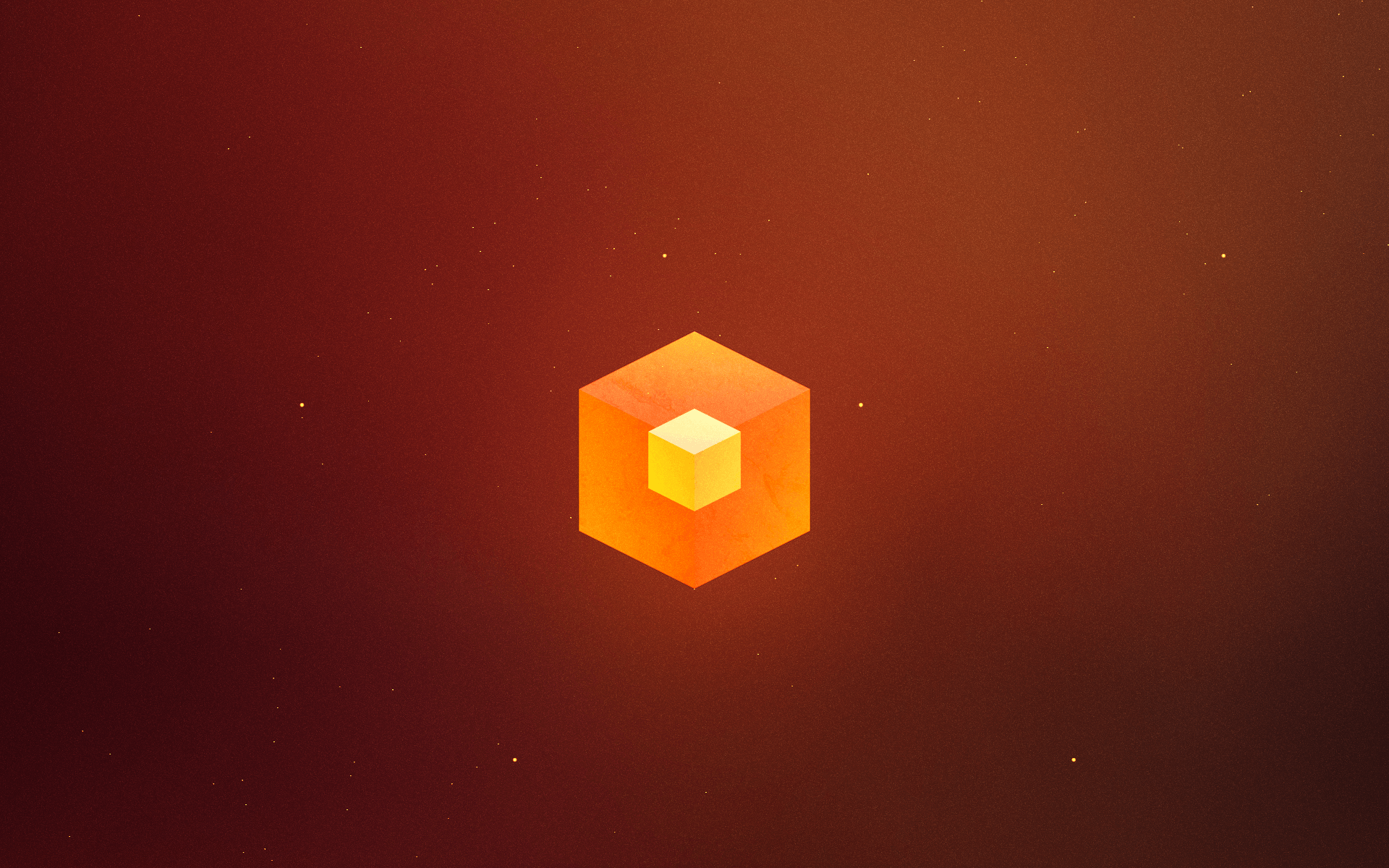 Esagono cubo arancione astratto, 1920x1200 Full HD+ WUXGA, PC Desktop
