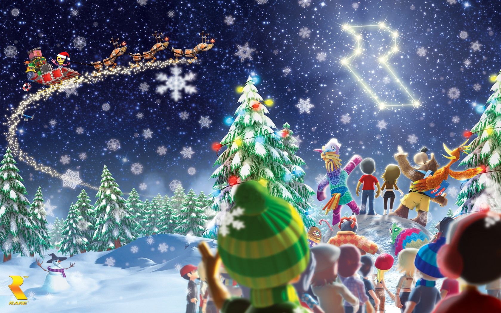 Babbo Natale slitta cielo notturno, 1680x1050 900p, MacBook Air