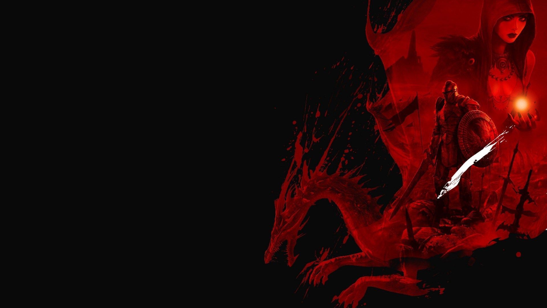 Guerriero e drago rosso, 1920x1080 Full HD, Laptop