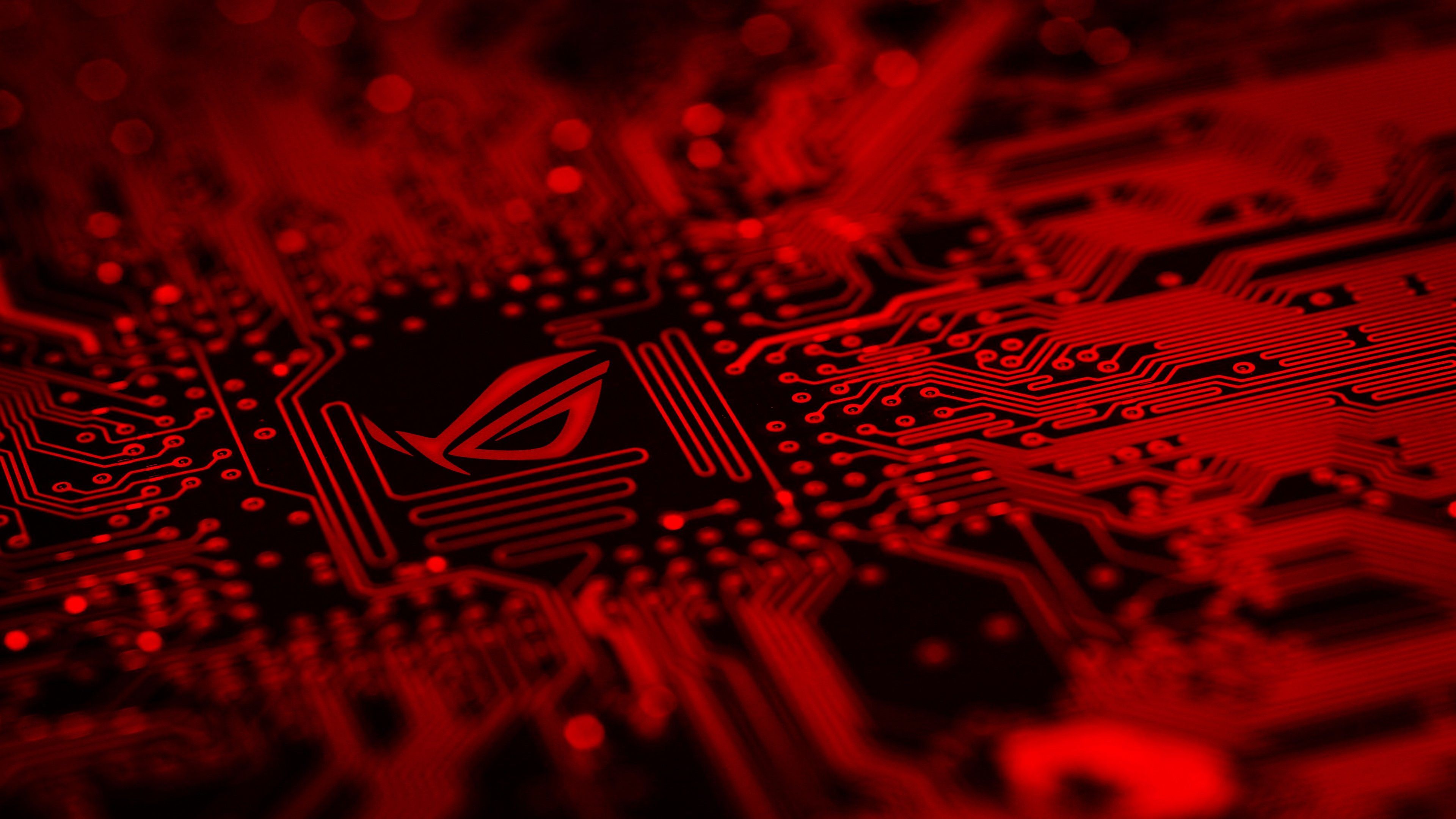 Circuito ROG rosso, 3840x2160 4K, PC Desktop