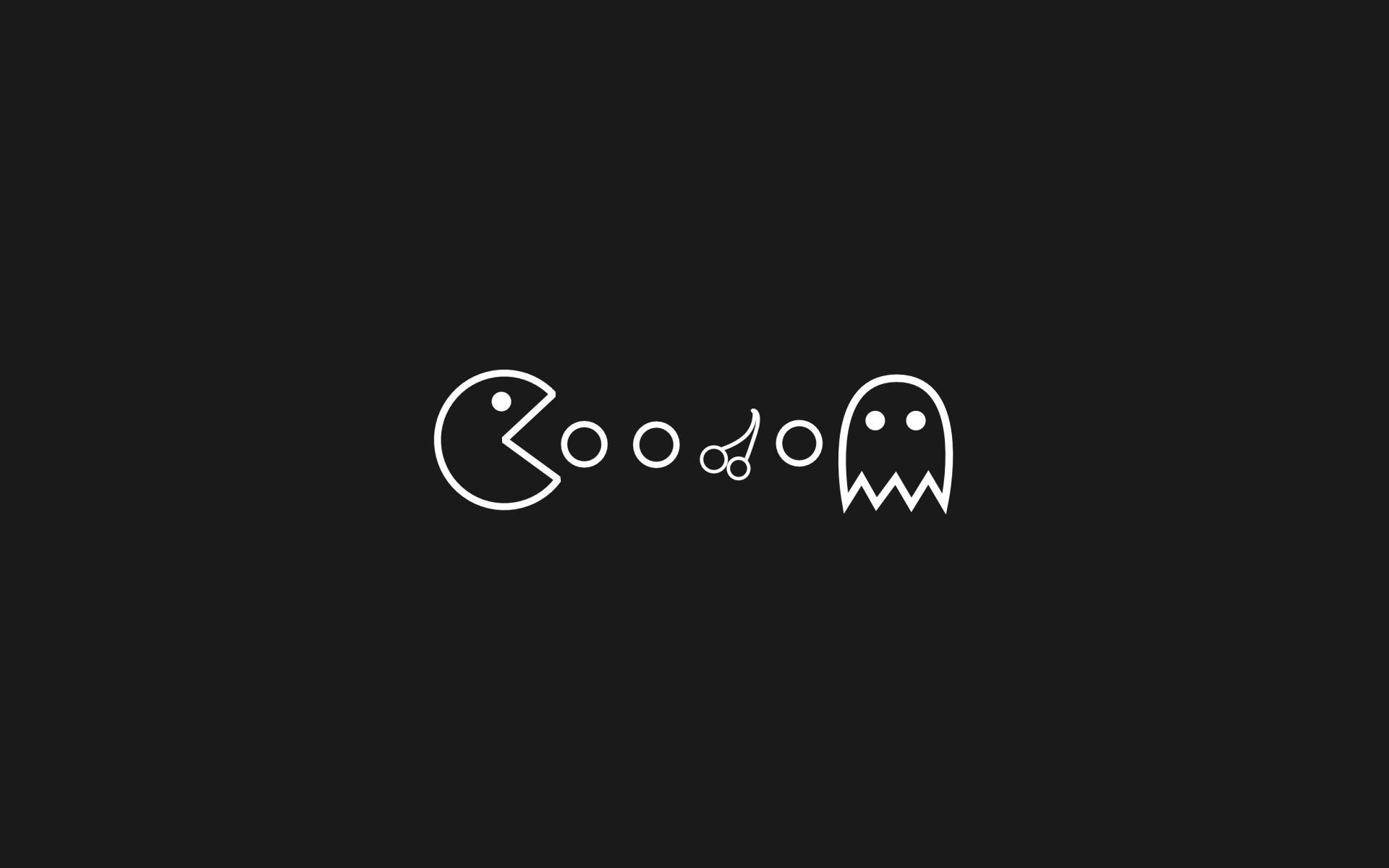 Pac-Man e fantasma minimalisti, 1920x1200 Full HD+ WUXGA, Desktop