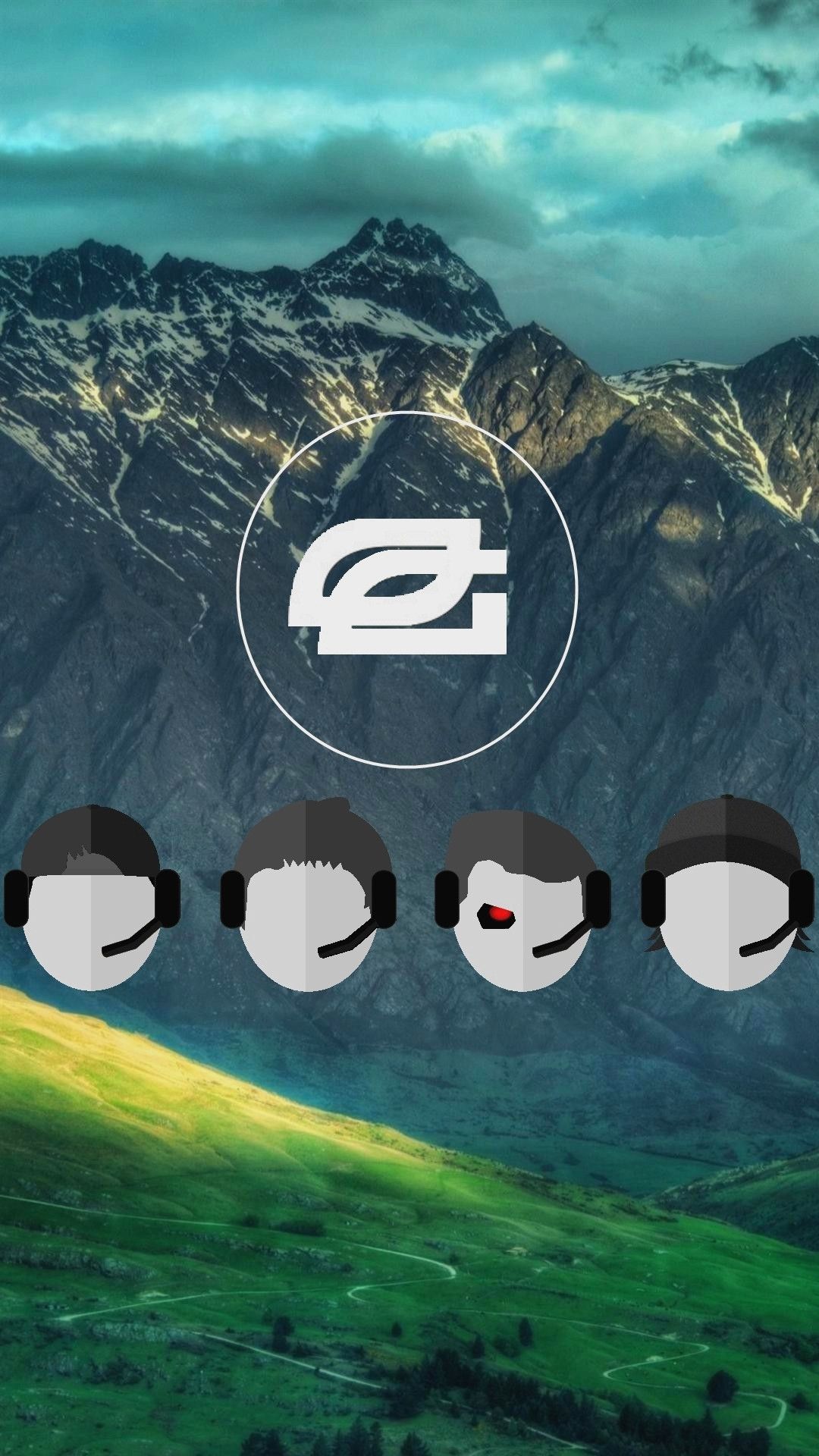 Logo OpTic Gaming verde, 1920x722 Panoramico, Dual Screen