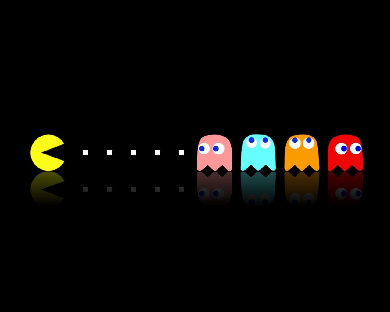 Pac-Man e fantasmini colorati, 1280x1024 HD, Desktop