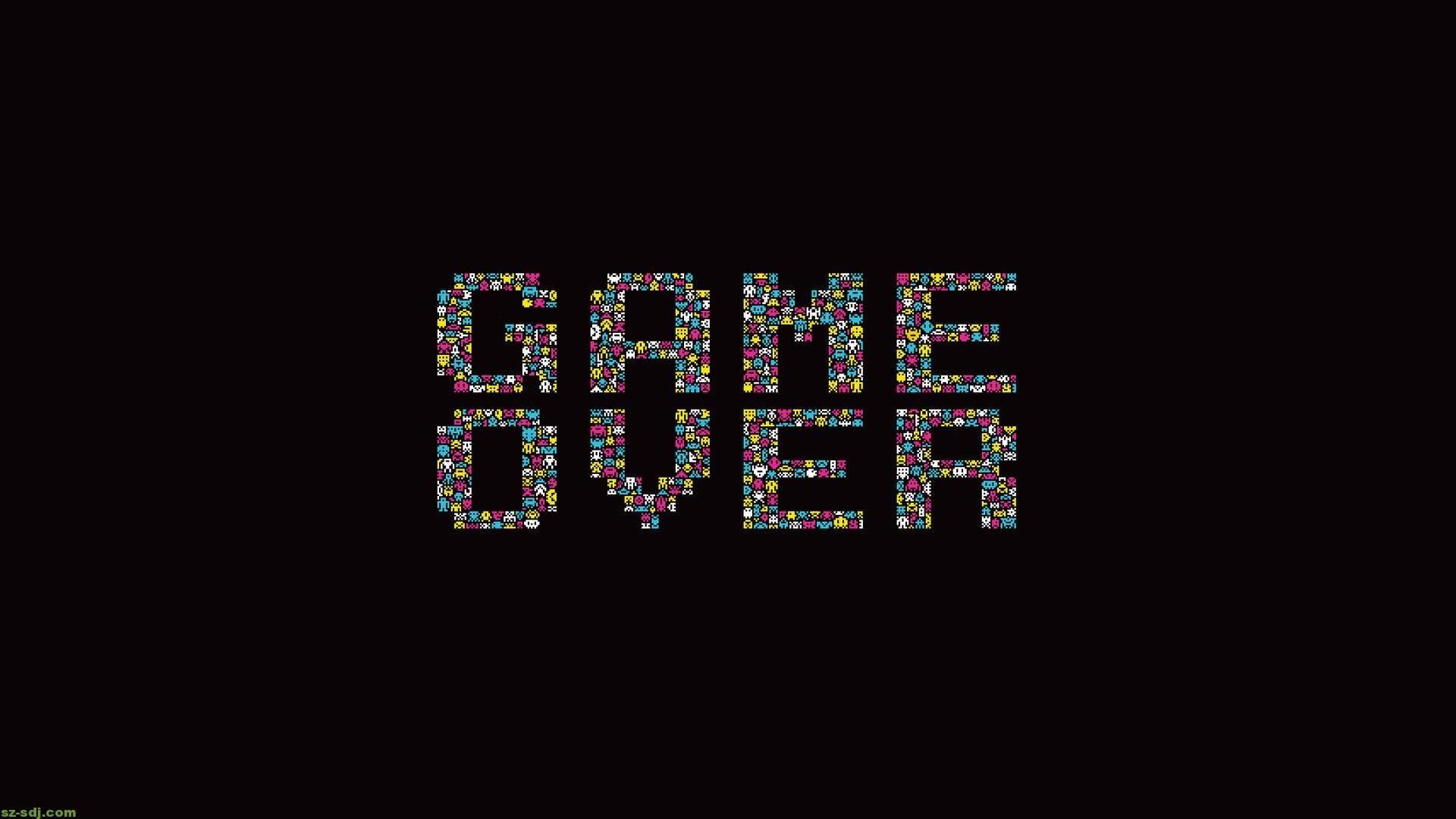 Scritta pixel Game Over, 1920x1080 Full HD, Desktop