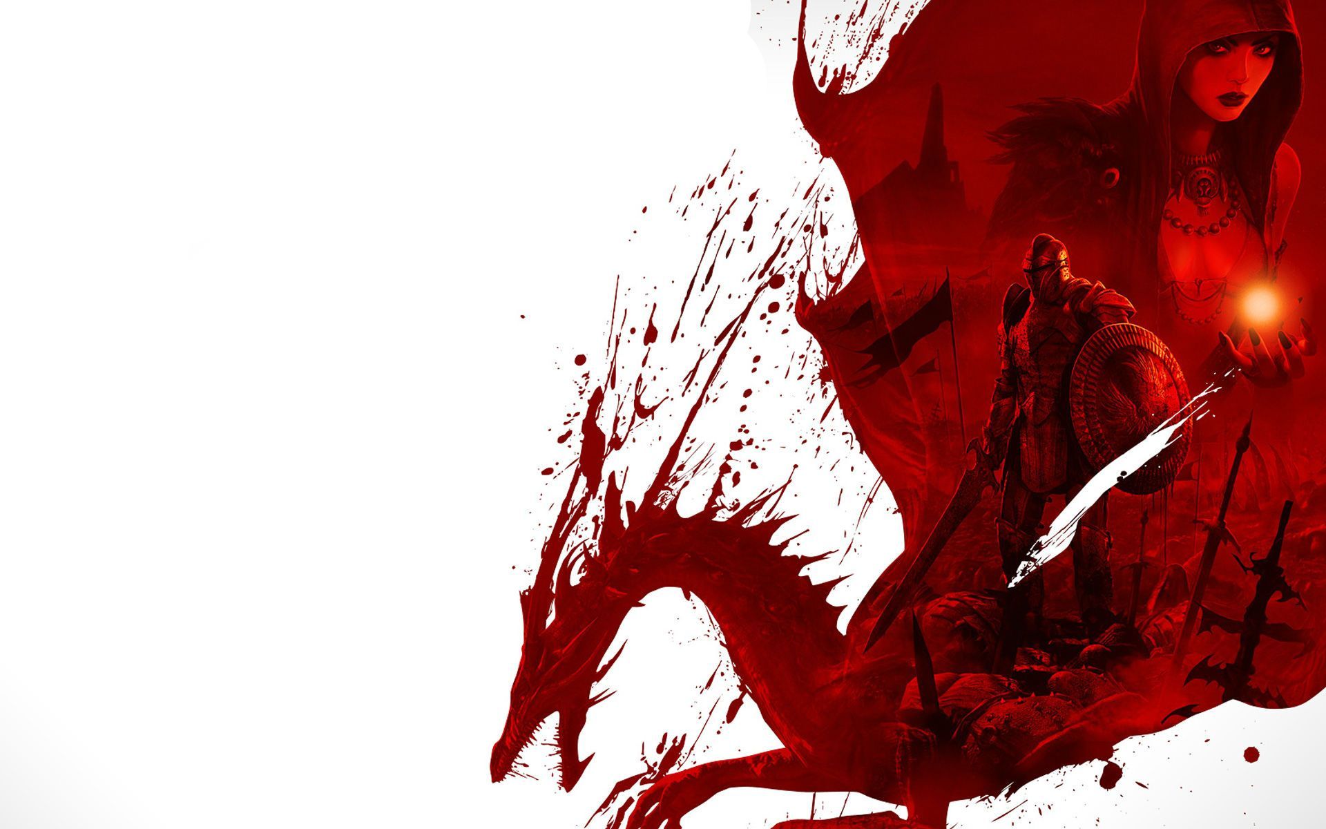 Drago rosso schizzi sangue, 1920x1200 Full HD+ WUXGA, PC