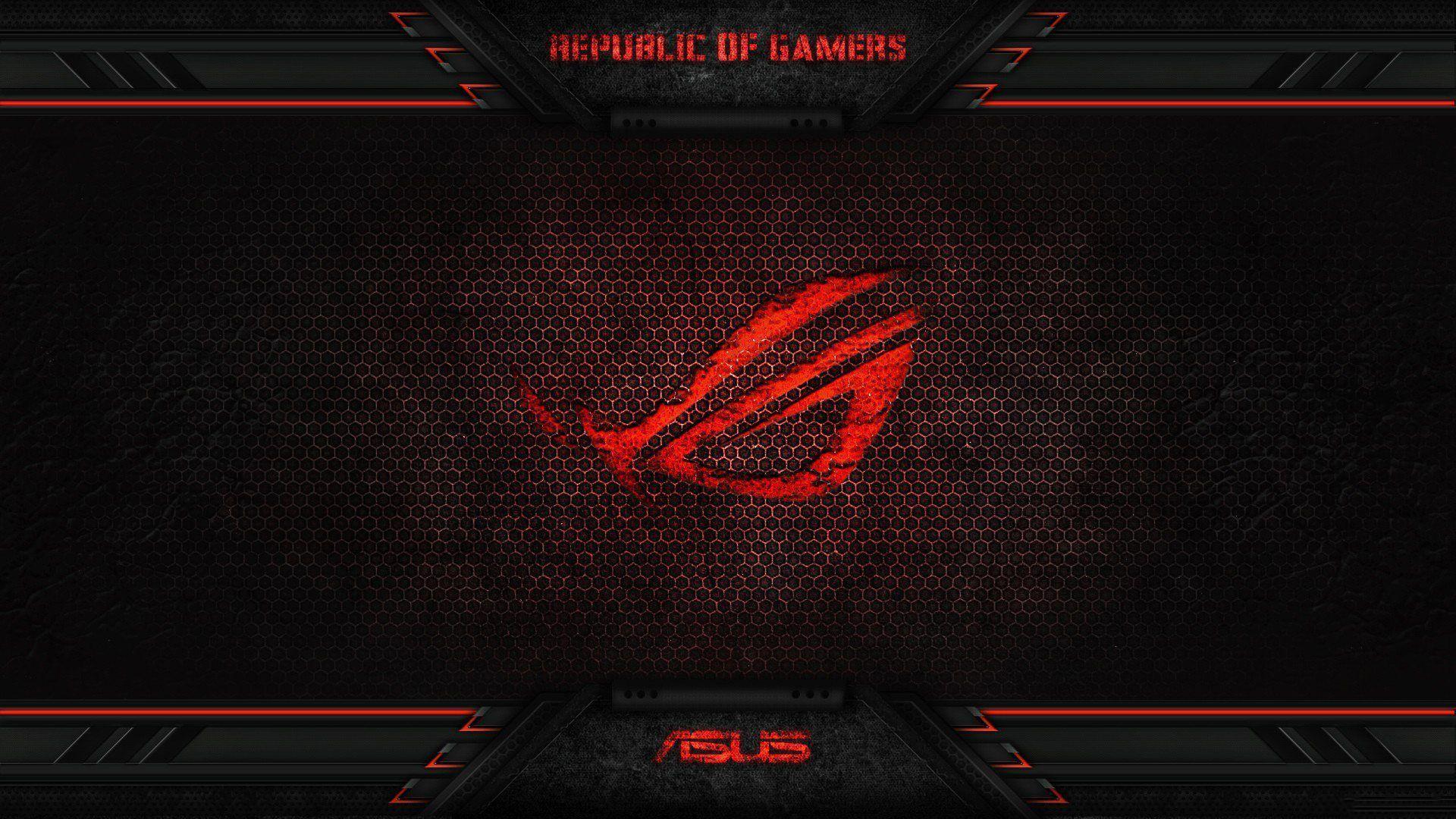 Logo Republic of Gamers rosso, 1920x1080 1080p, Desktop
