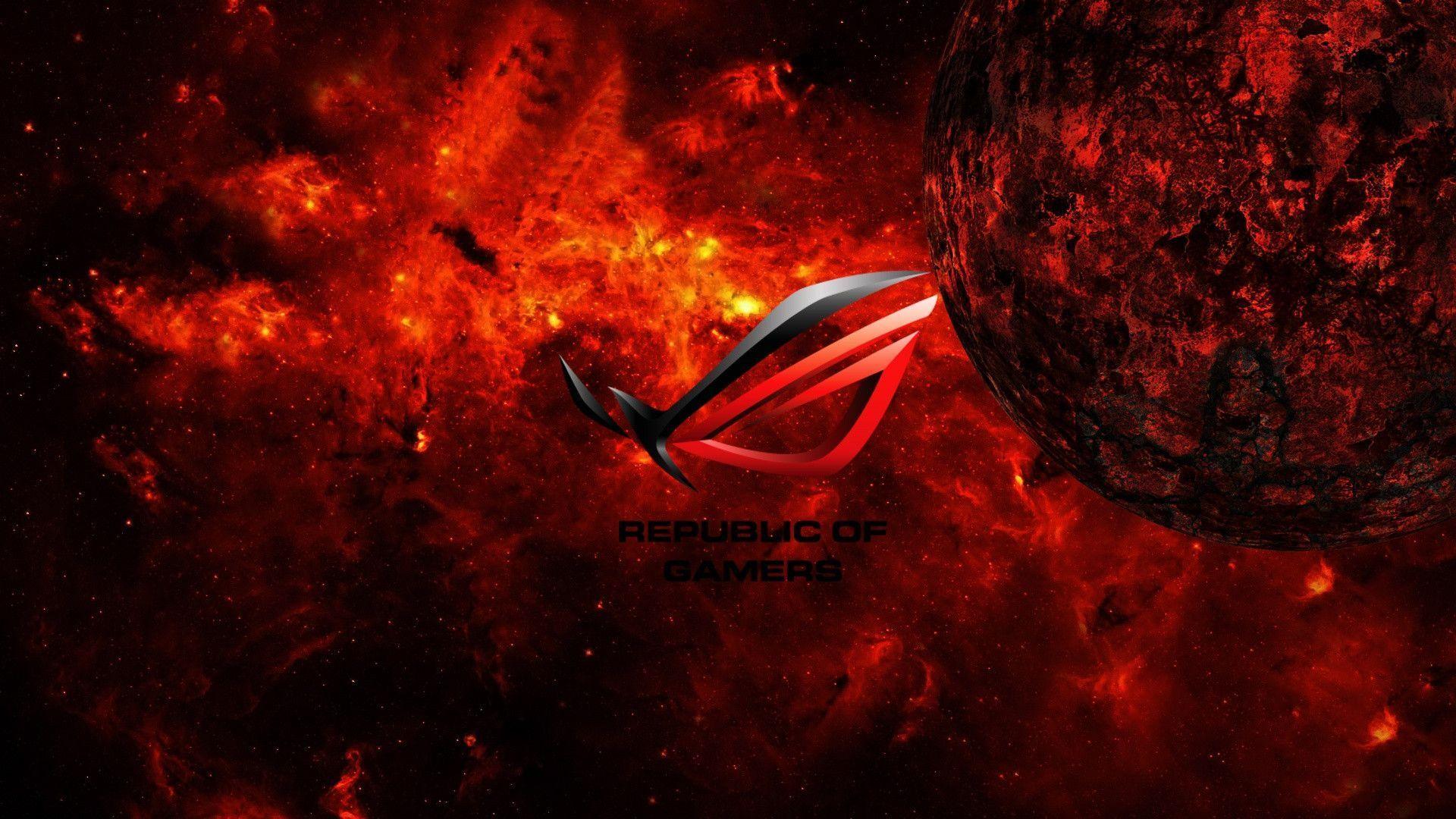 Logo ASUS ROG rosso spazio, 1920x1080 1080p, PC Desktop