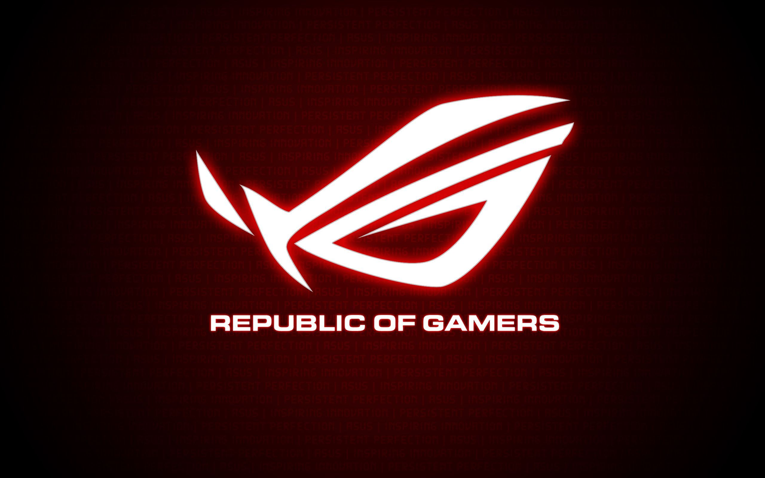 Logo Asus ROG rosso, Republic of Gamers, 2560x1600 2K, Desktop