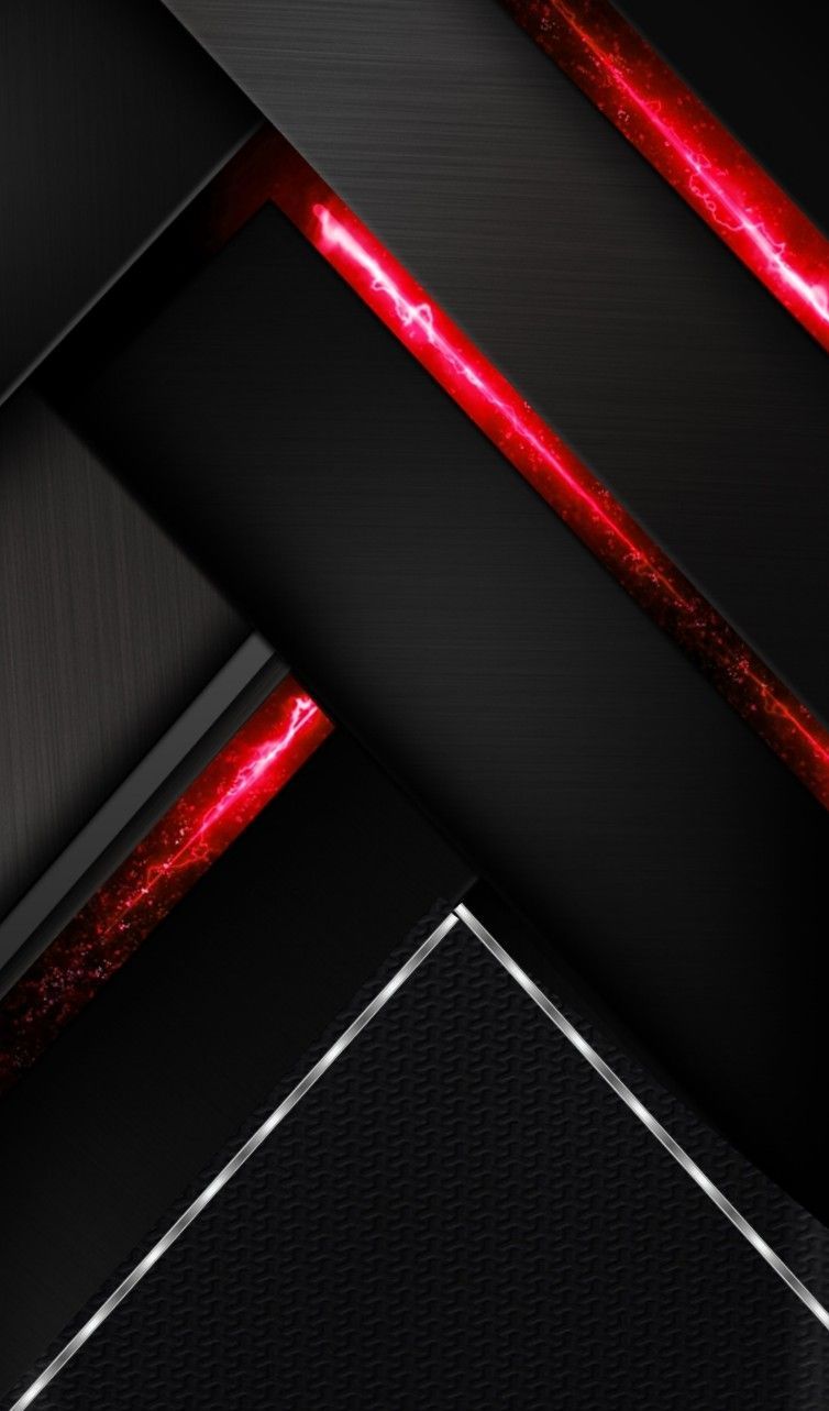 Forme geometriche rosse e nere, 754x1283 Full HD Verticale, Smartphone