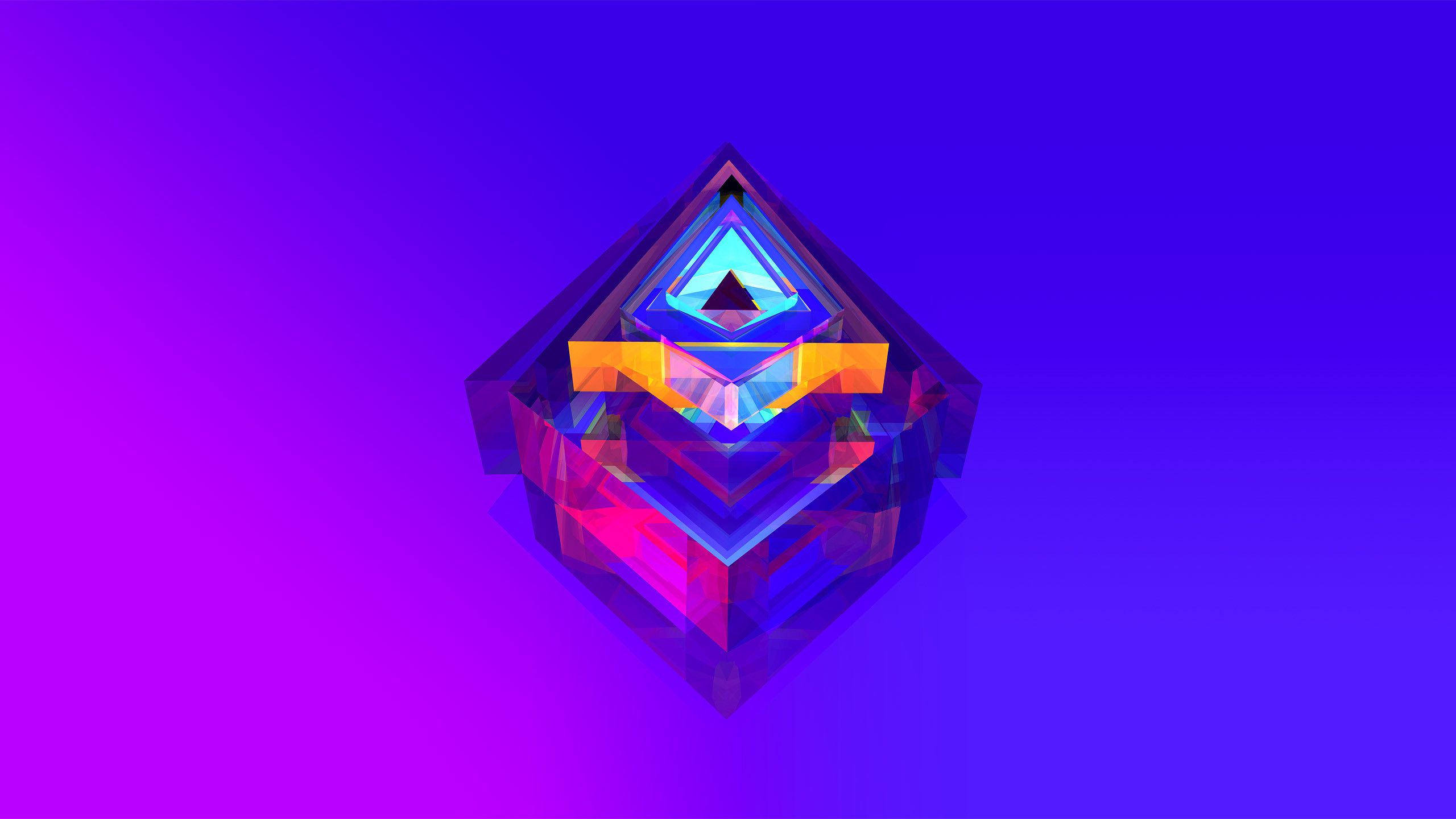 Diamante geometrico astratto viola, 2560x1440 2K QHD, Monitor Gaming