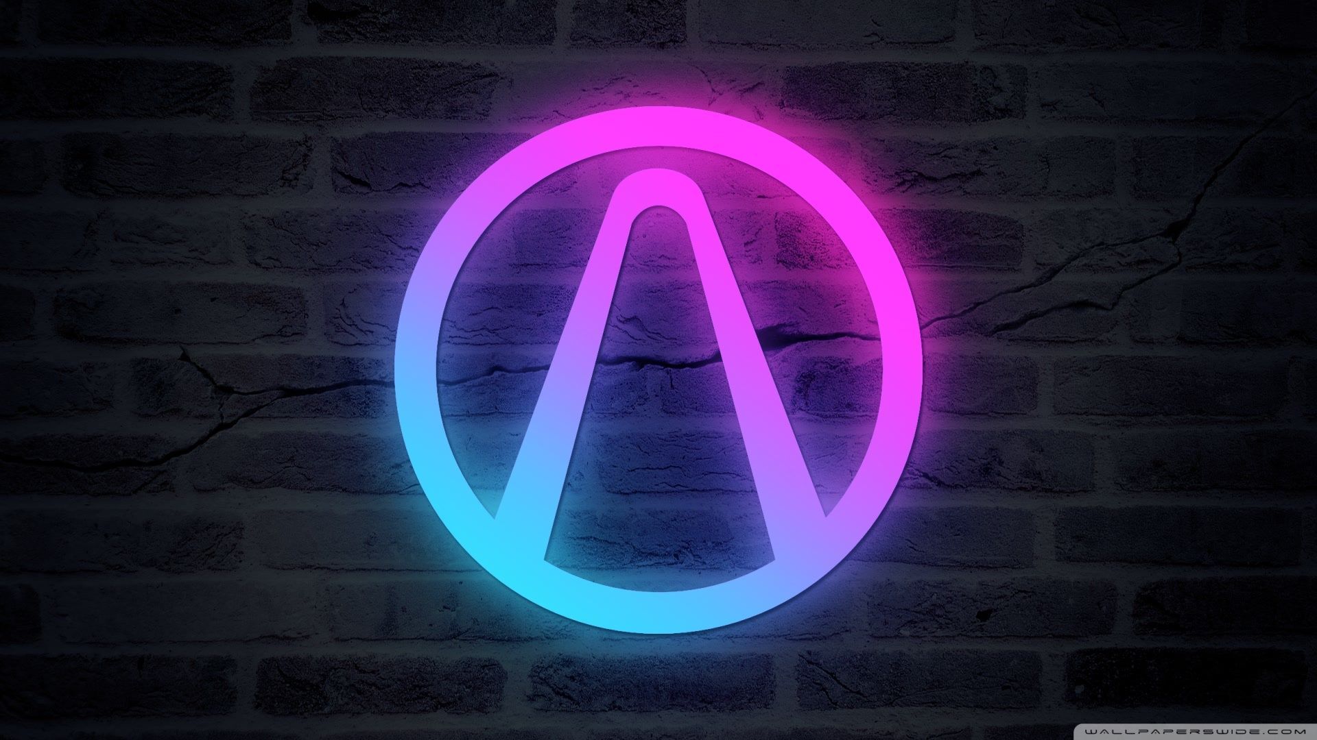 Logo Borderlands neon viola blu, 1920x1080 Full HD 1080p, Desktop