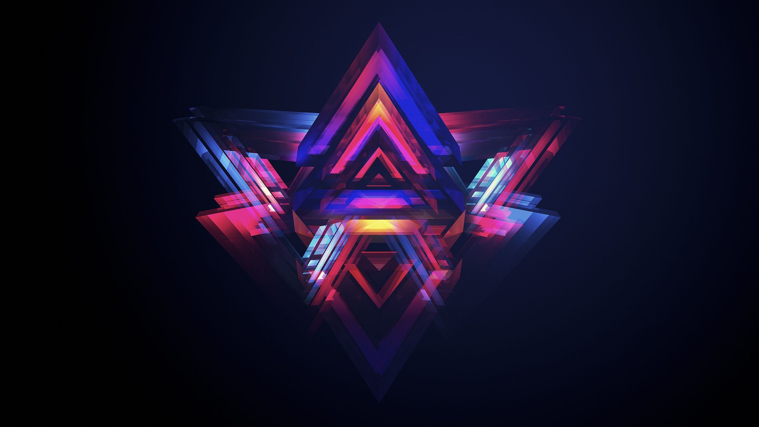 Triangoli astratti viola e blu, 2560x1440 1440p, Monitor Gaming