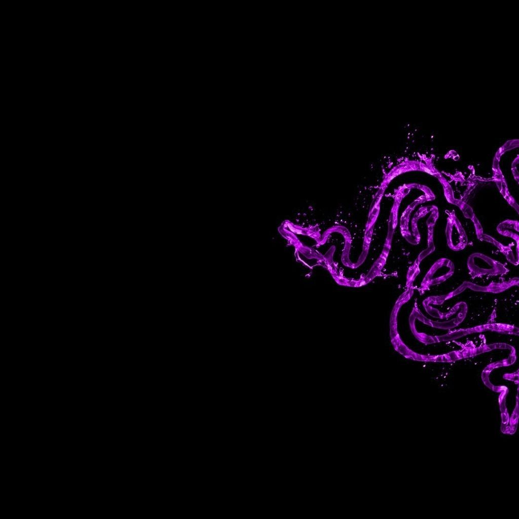 Logo Razer serpenti viola, periferiche gaming, 1024x1024 HD, Desktop