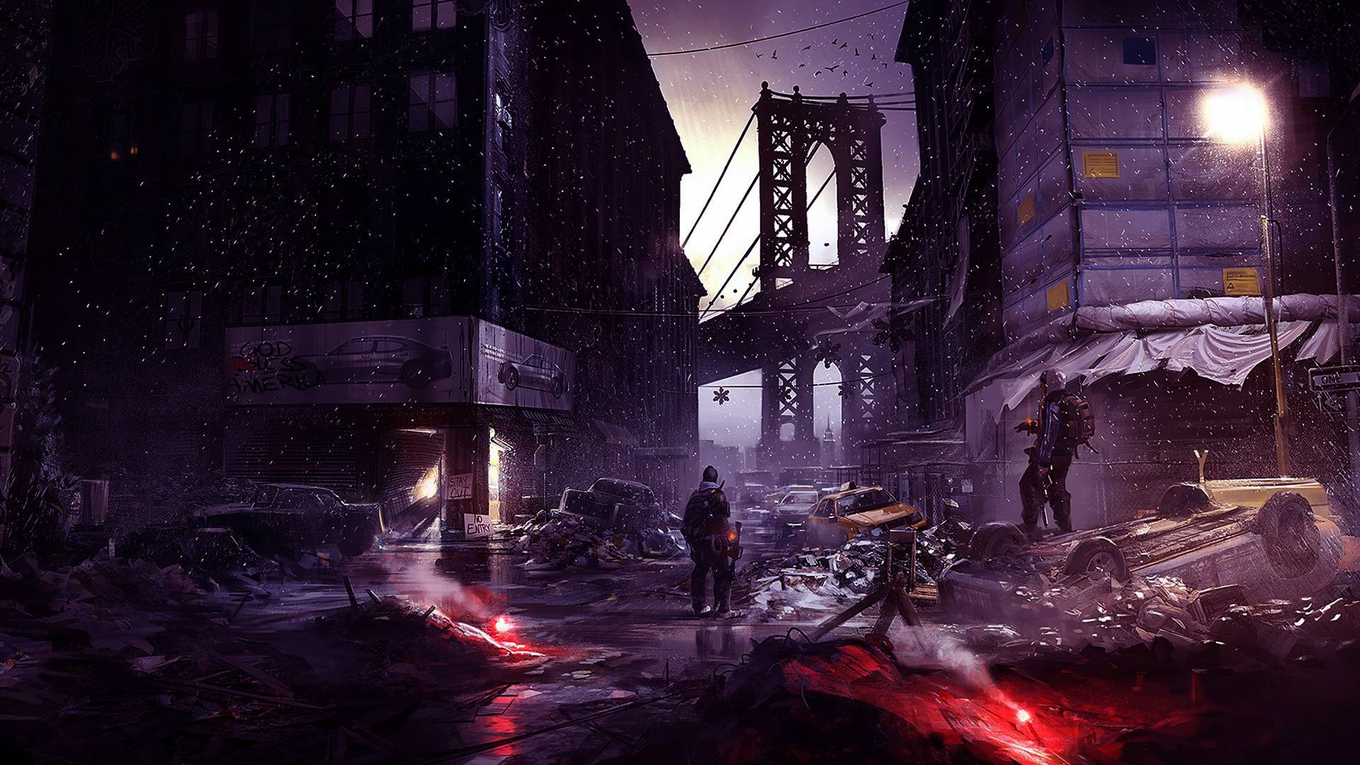 The Division città distrutta, 1920x1080 Full HD 1080p, PC Desktop