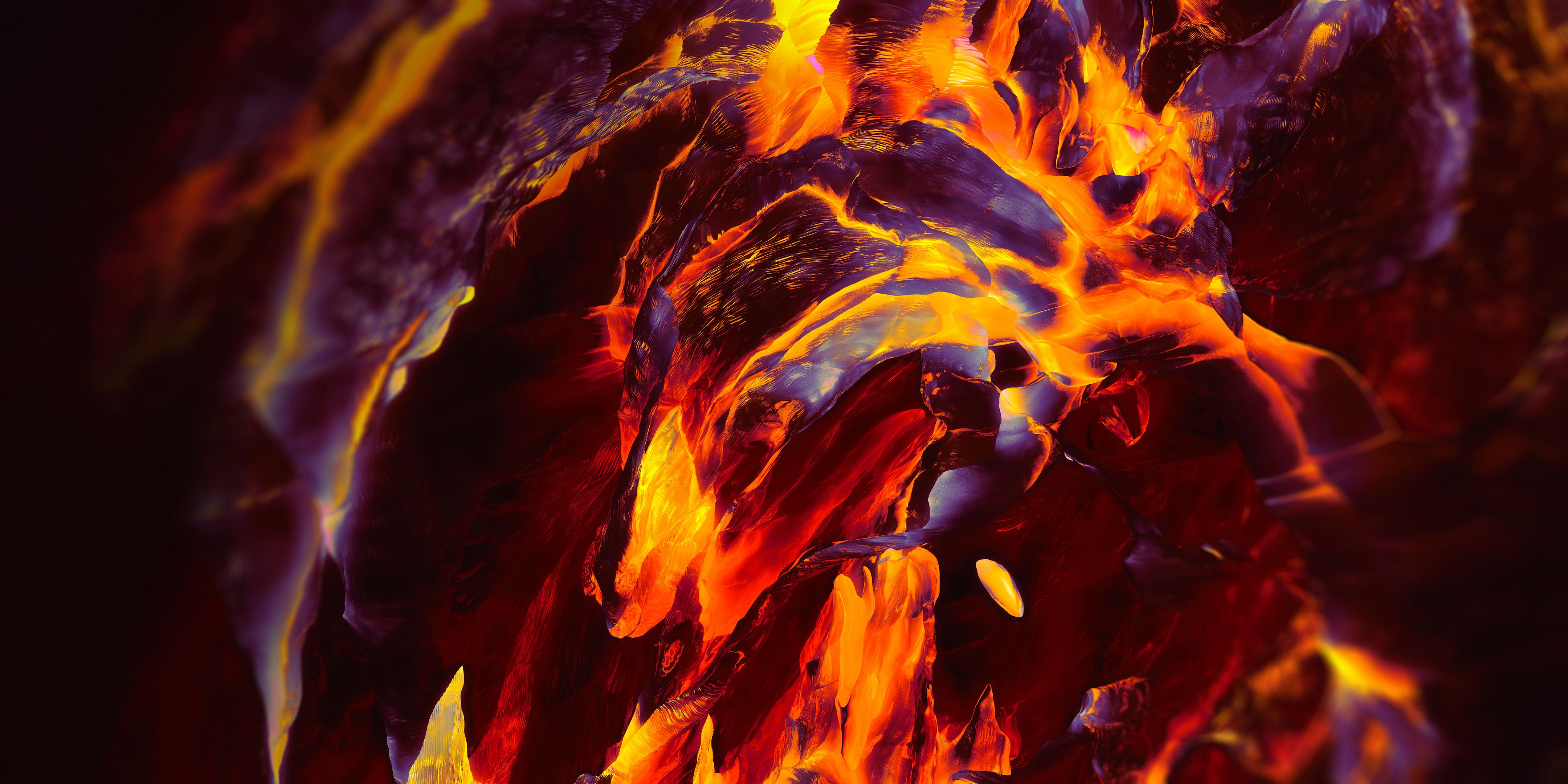 Lava e fuoco astratto, 4320x2160 Ultra HD, 4K TV