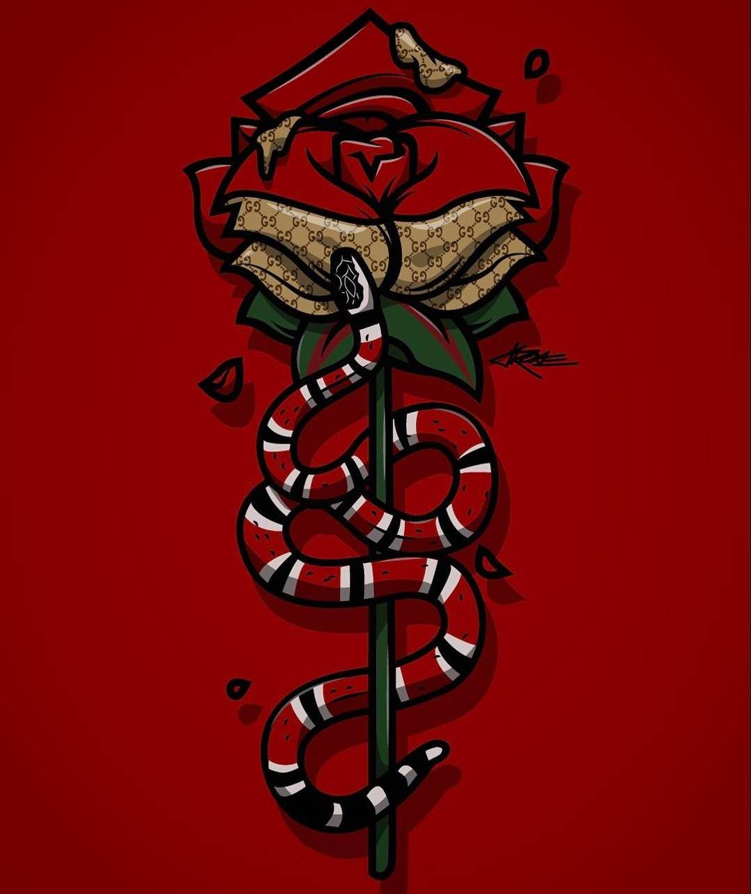 Rosa con serpente Gucci, 1076x1280 Full HD Verticale, Google Pixel