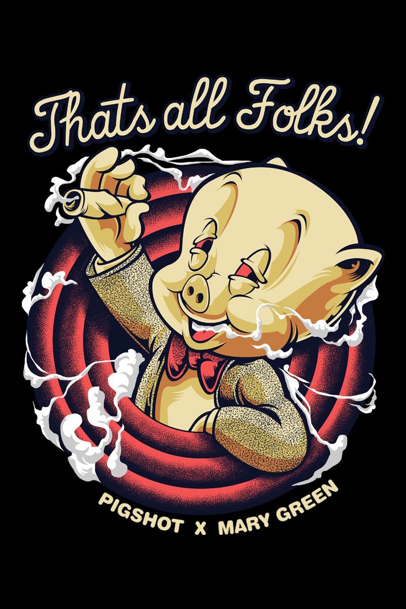 Porky Pig gangster con sigaro, 800x1200 Full HD Verticale, iPhone