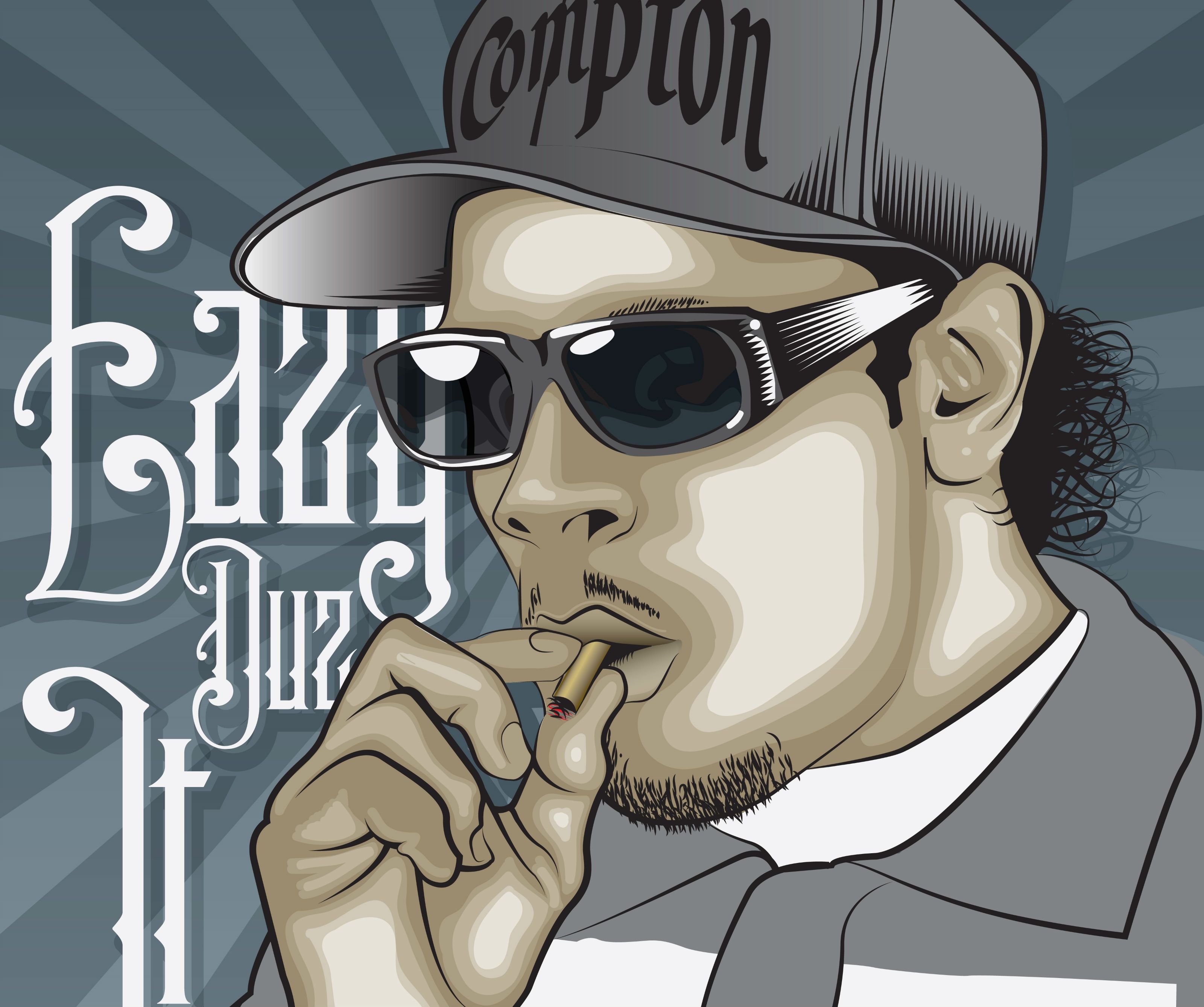 Eazy-E cartone Compton rapper, 3200x2678 2K+, Desktop