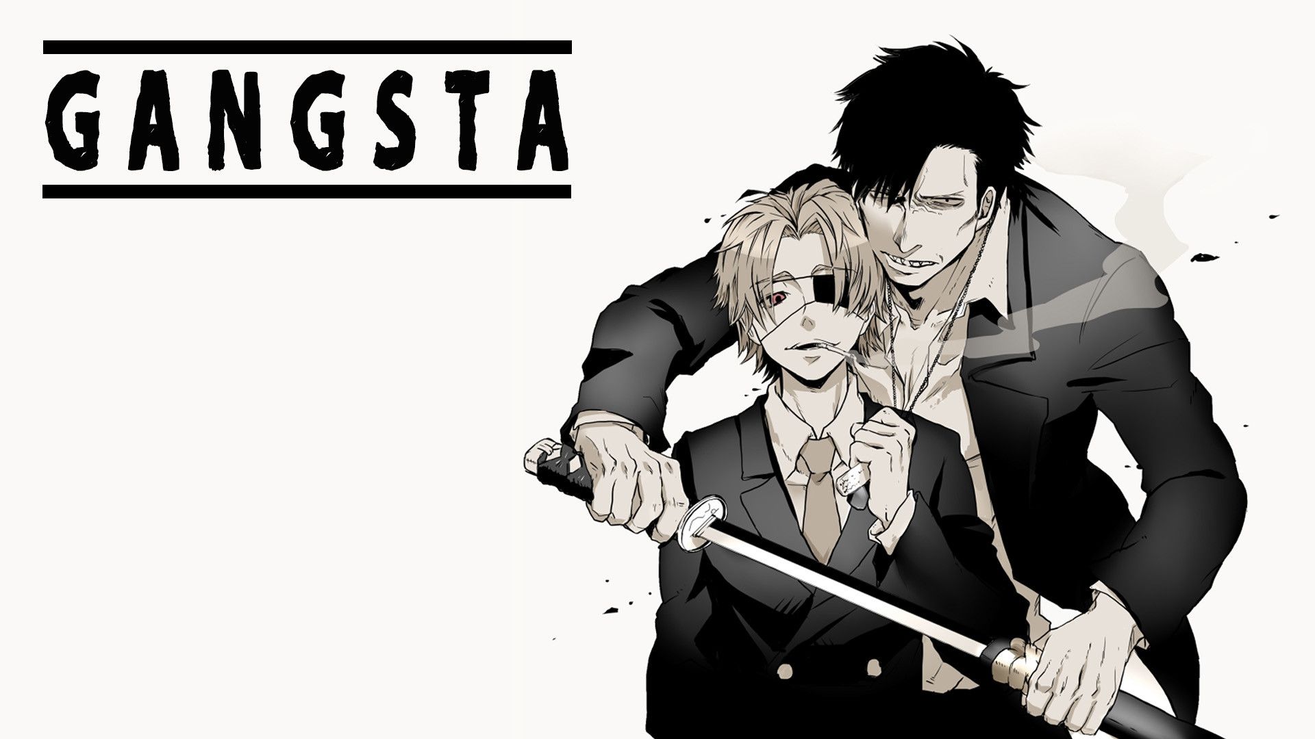 Gangsta anime personaggi con katana, 1920x1080 Full HD, Desktop