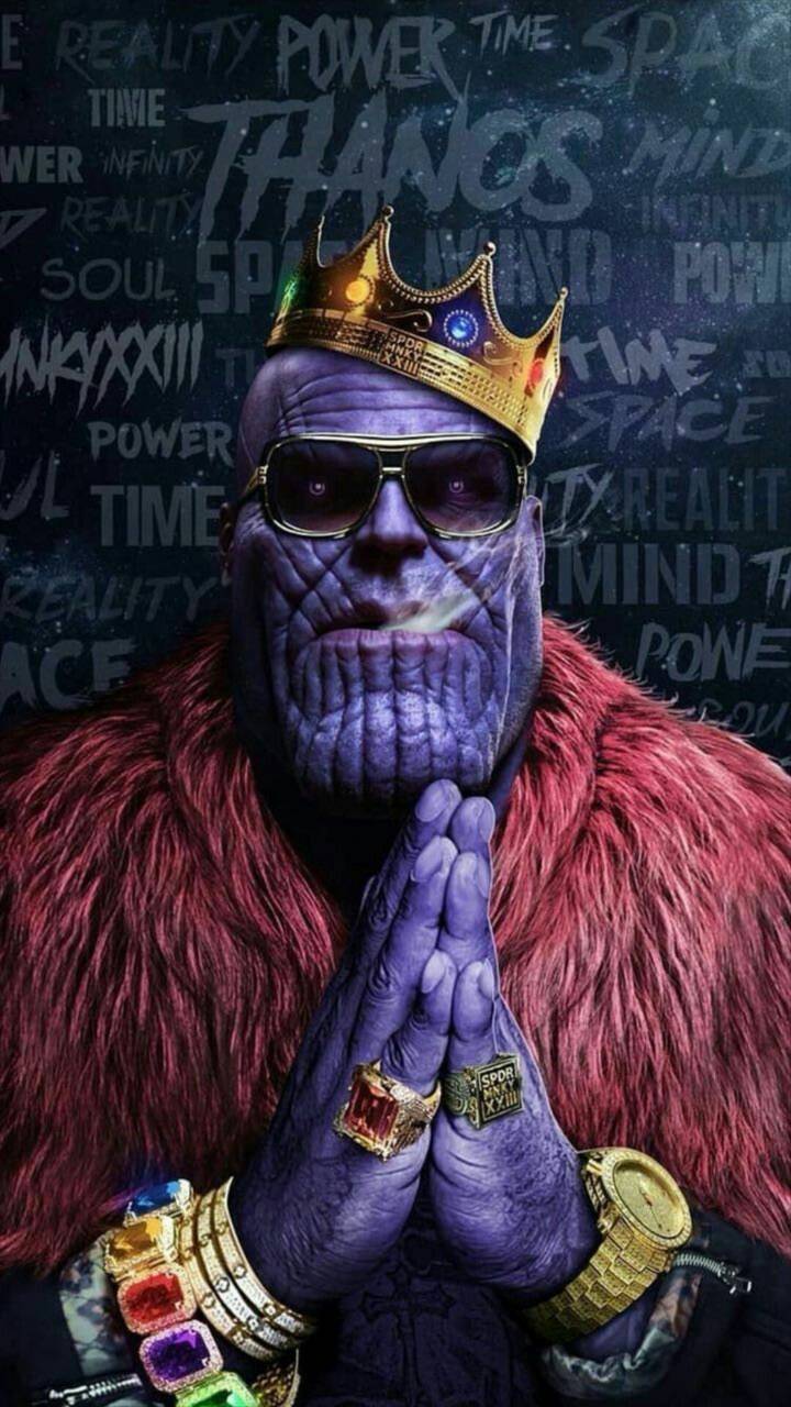 Thanos con corona e pelliccia, 720x1280 Full HD Verticale, Smartphone