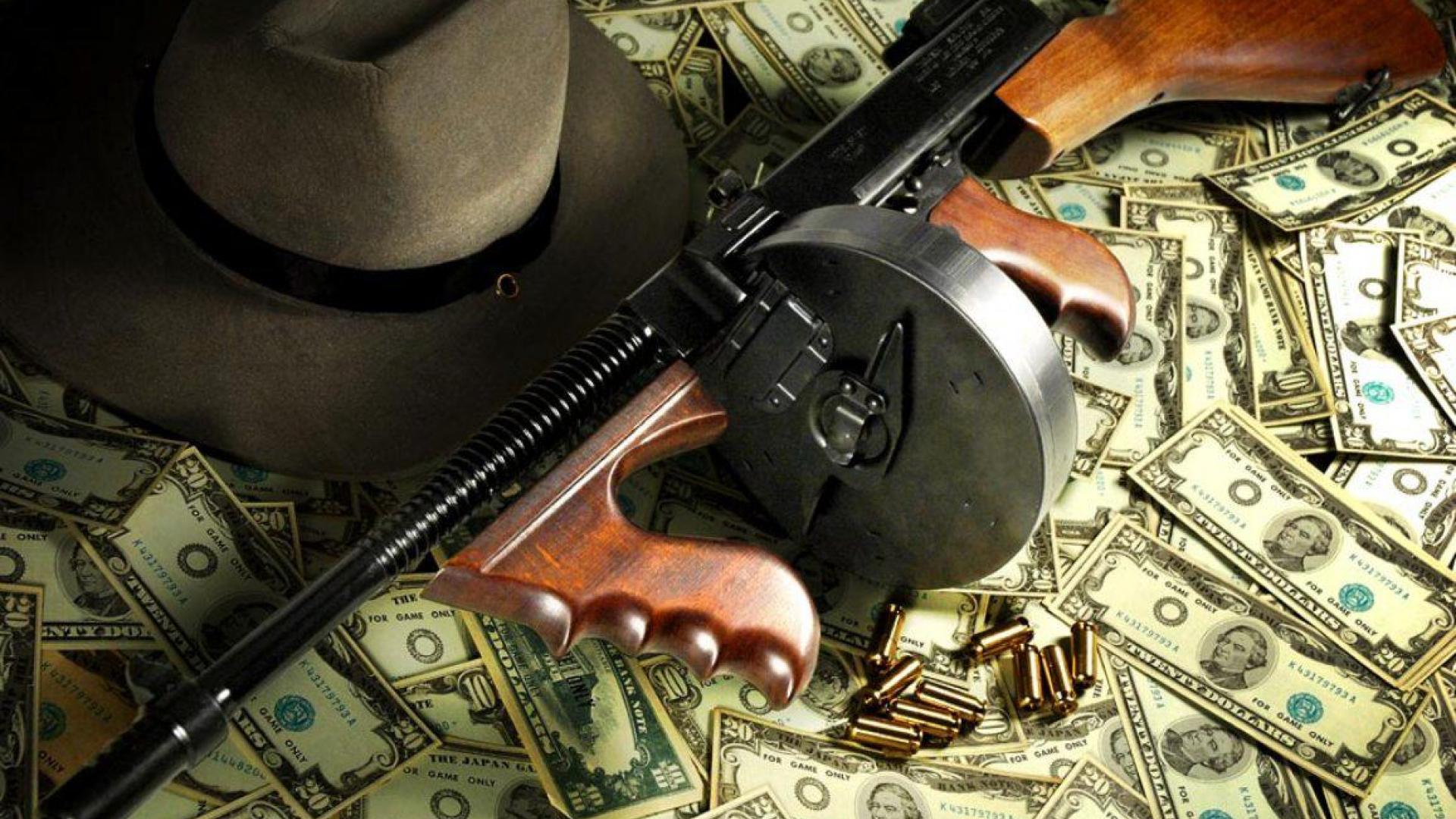 Illustrazione gangster in bianco e nero, 1360x768 720p, iMac