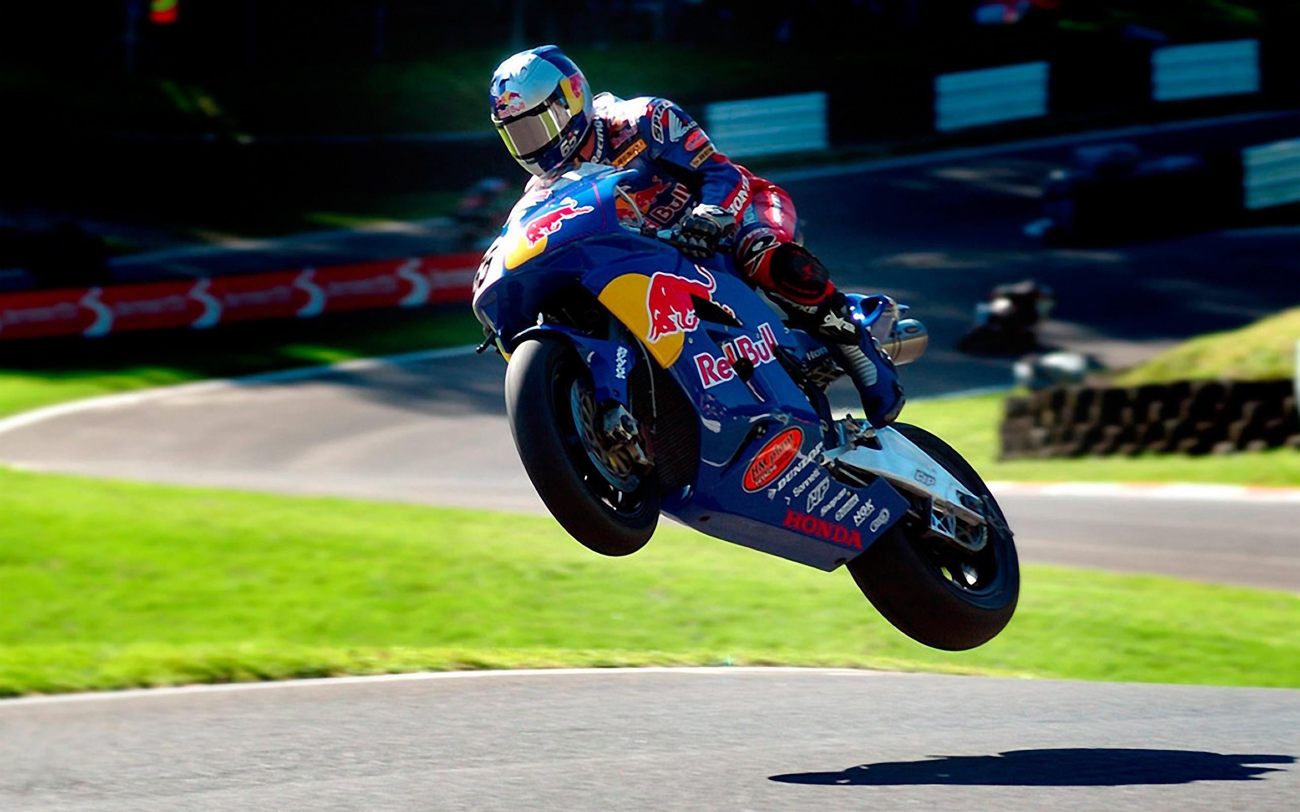 Moto Red Bull in salto pista, 2560x1600 2K, Laptop