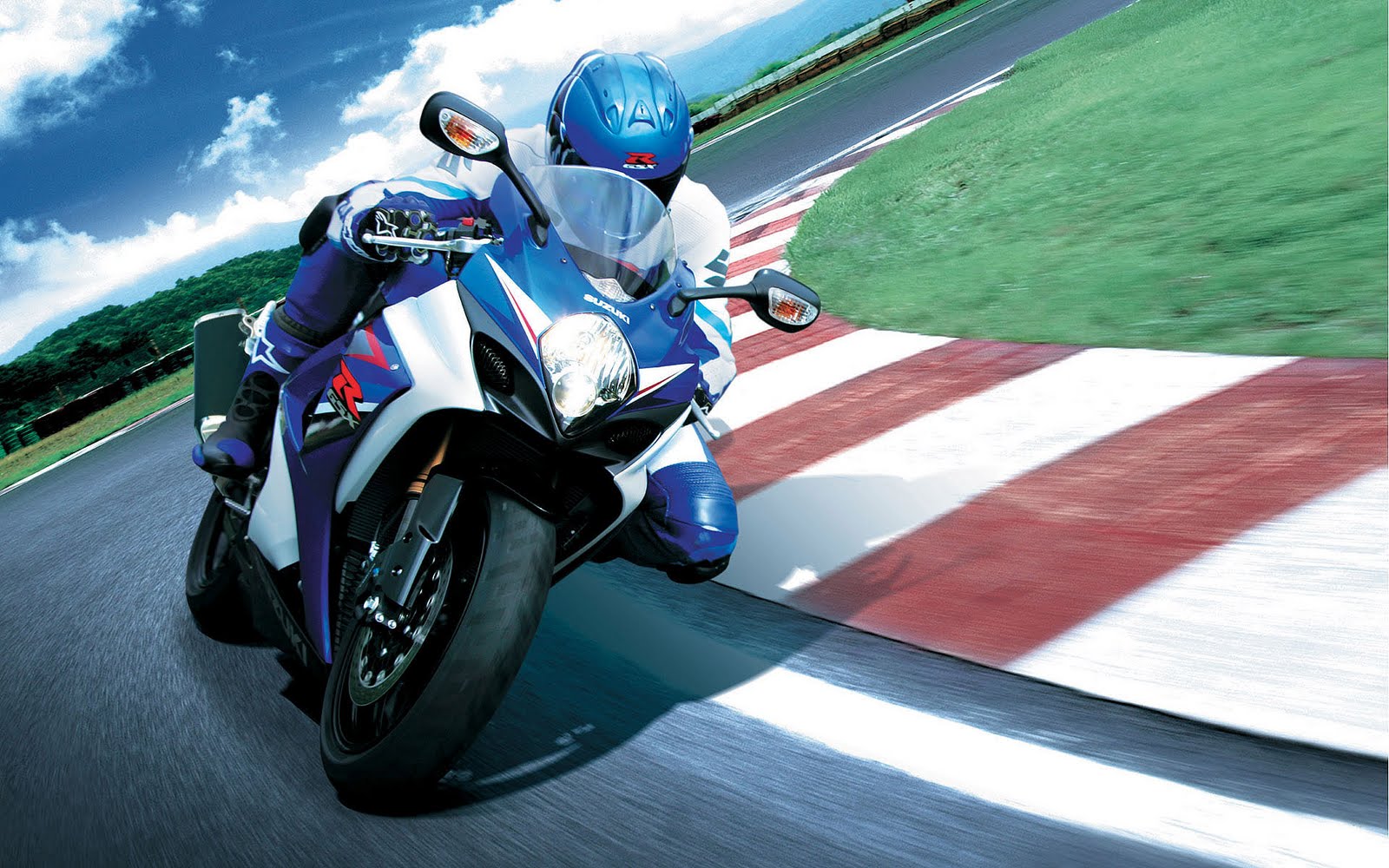 Moto sportiva blu in pista, 1600x1000 HD, ROG Asus Laptop