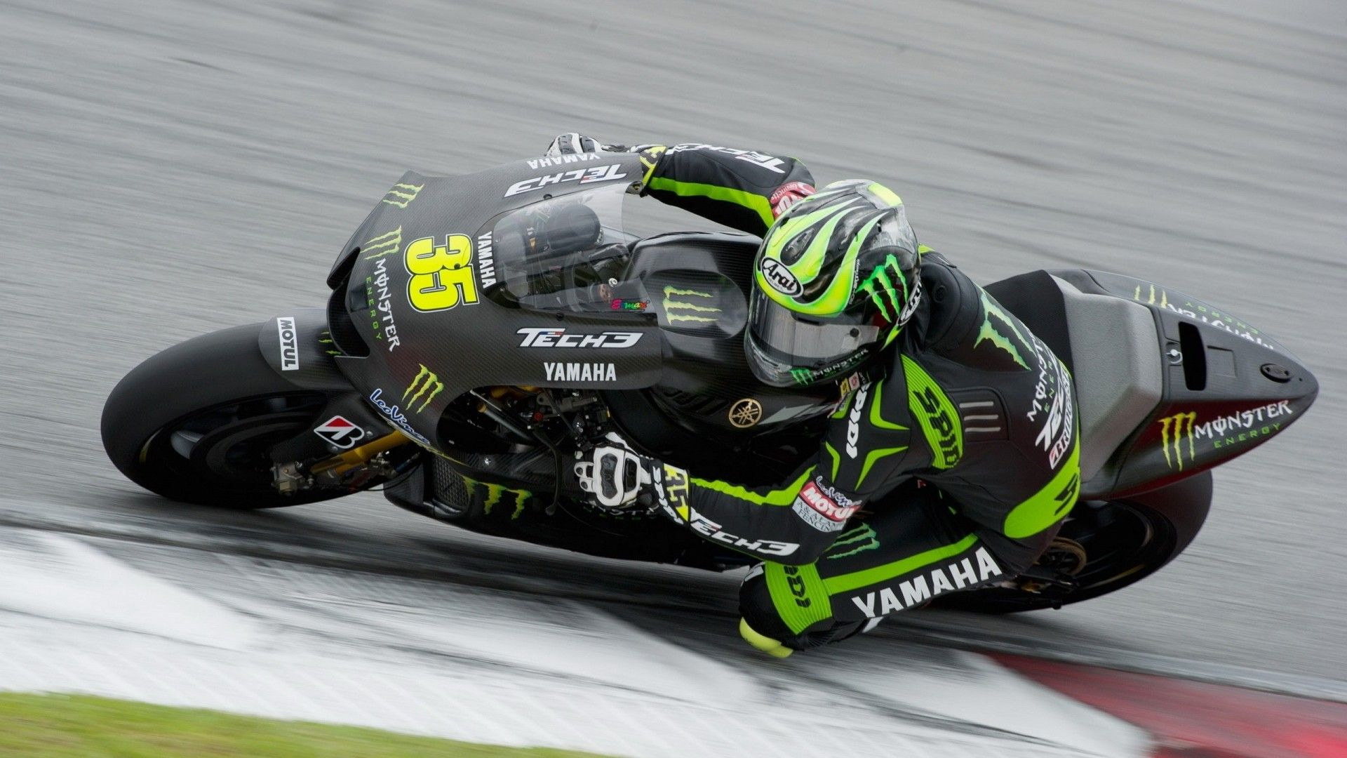 Pilota Yamaha MotoGP in curva, 1920x1080 Full HD 1080p, PC Desktop