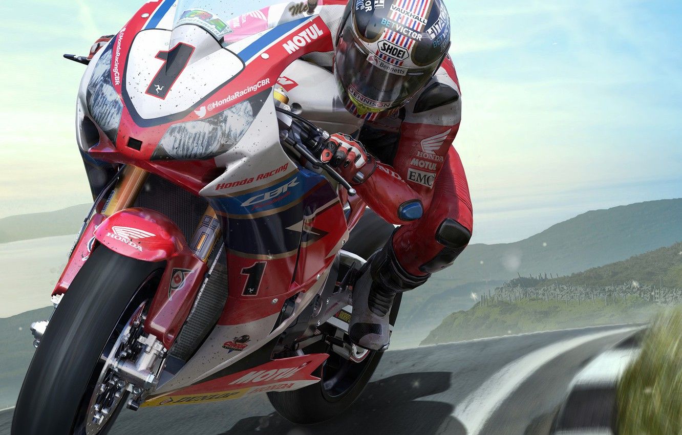Moto da corsa TT Isle of Man, 1332x850 720p, Laptop