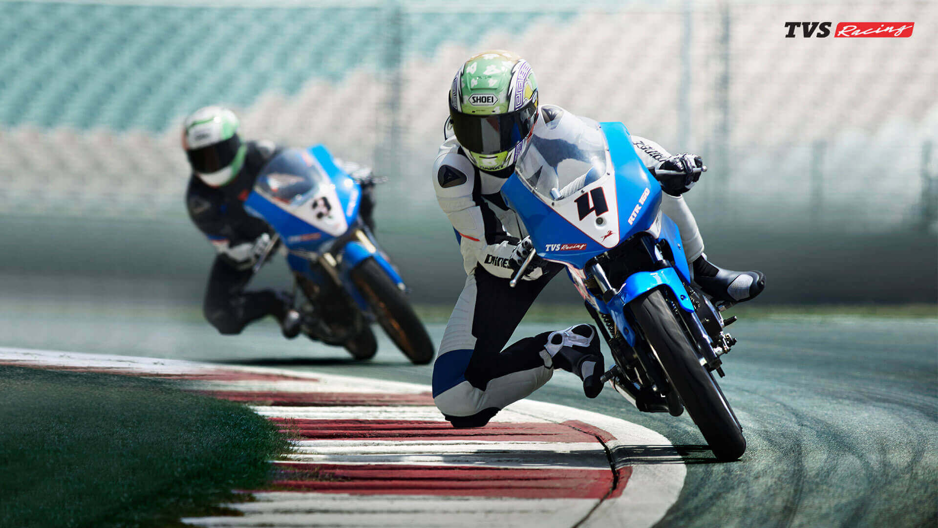 Piloti TVS Racing in curva, 1920x1080 1080p, PC Desktop