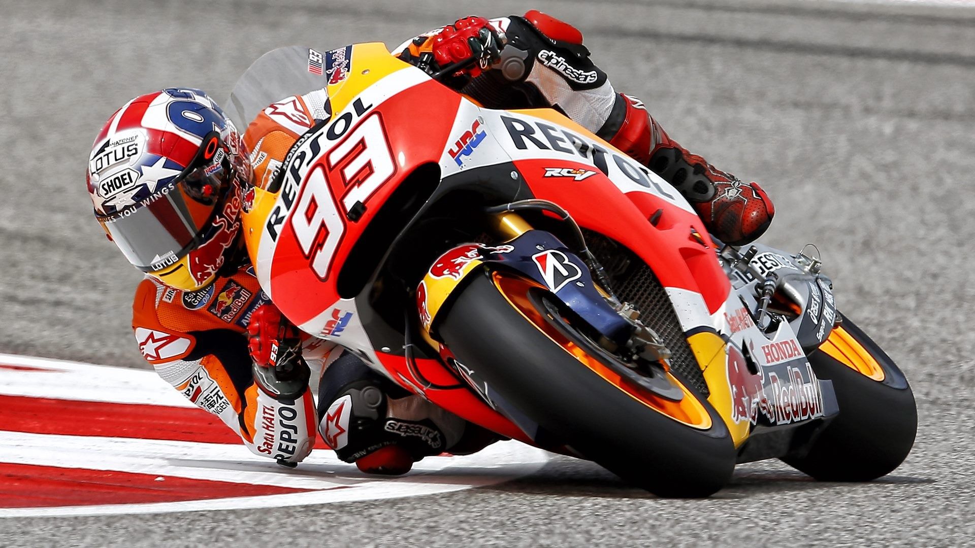 Pilota MotoGP Repsol Honda curva, 1920x1080 Full HD, PC Desktop