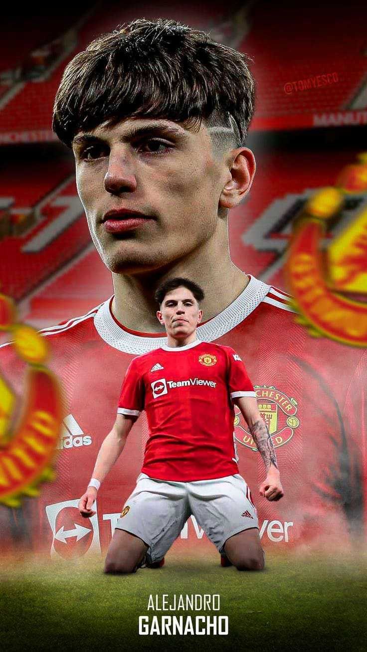 Garnacho Manchester United calciatore, Premier League, 736x1308 Verticale, Mobile