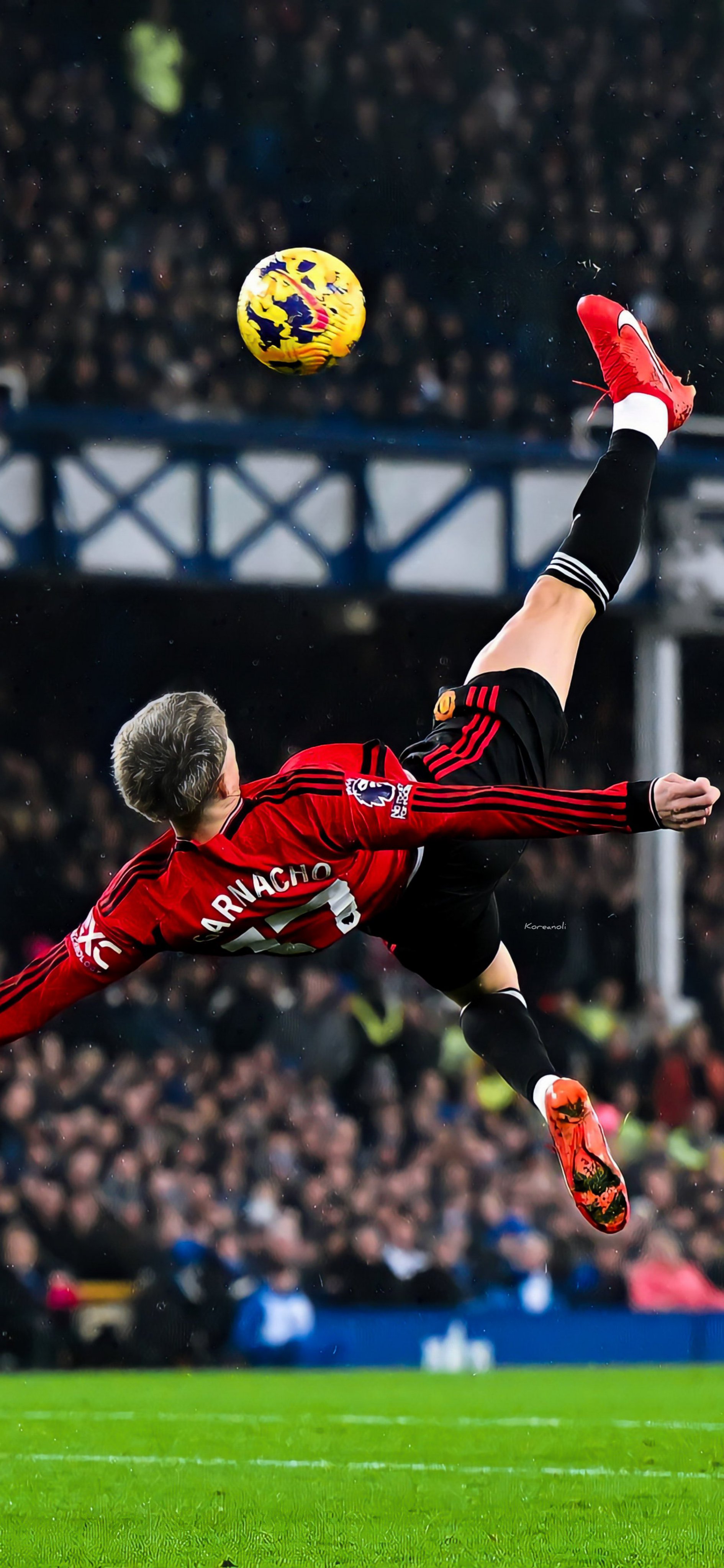 Garnacho rovesciata Manchester United, Premier League, 1890x4096 Verticale, Telefono