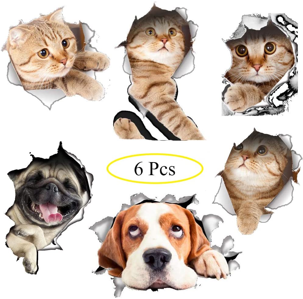 Adesivi 3D gatti e cani, 995x985 HD, PC