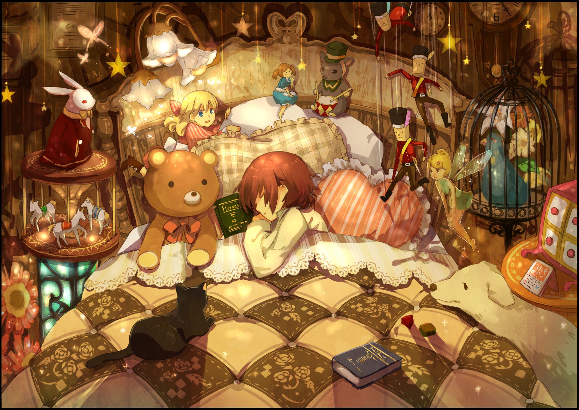 Bambini e peluche che dormono, 2000x1417 alta risoluzione, Laptop