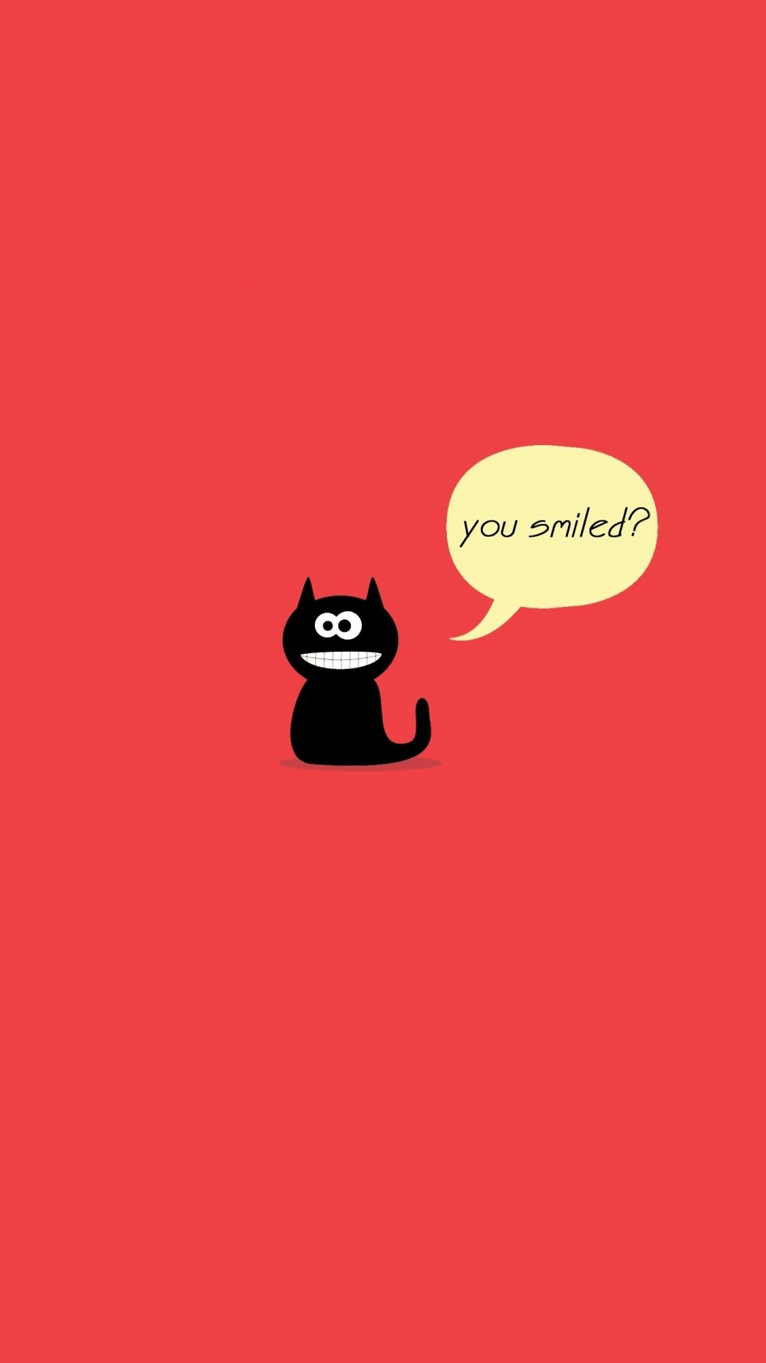 Gatto nero cartone rosso, 1080x1920 Verticale, iPhone