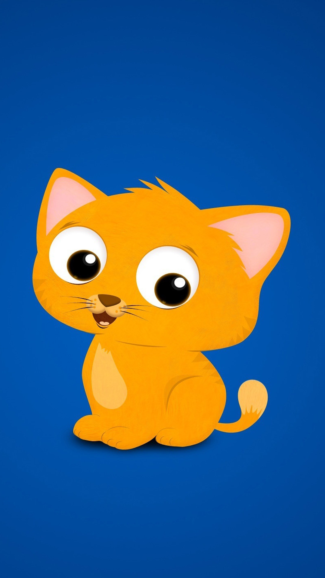 Gattino arancione cartoon, 1080x1920 Verticale, Mobile