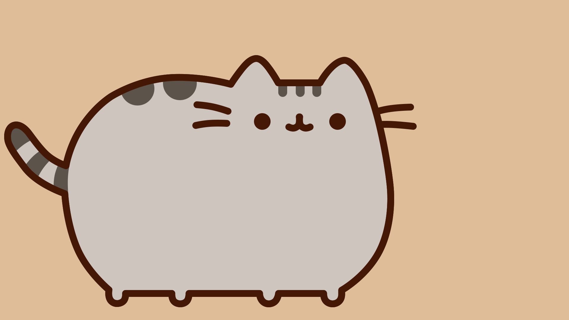 Gatto kawaii grigio stile Pusheen, 1920x1080 Full HD 1080p, PC