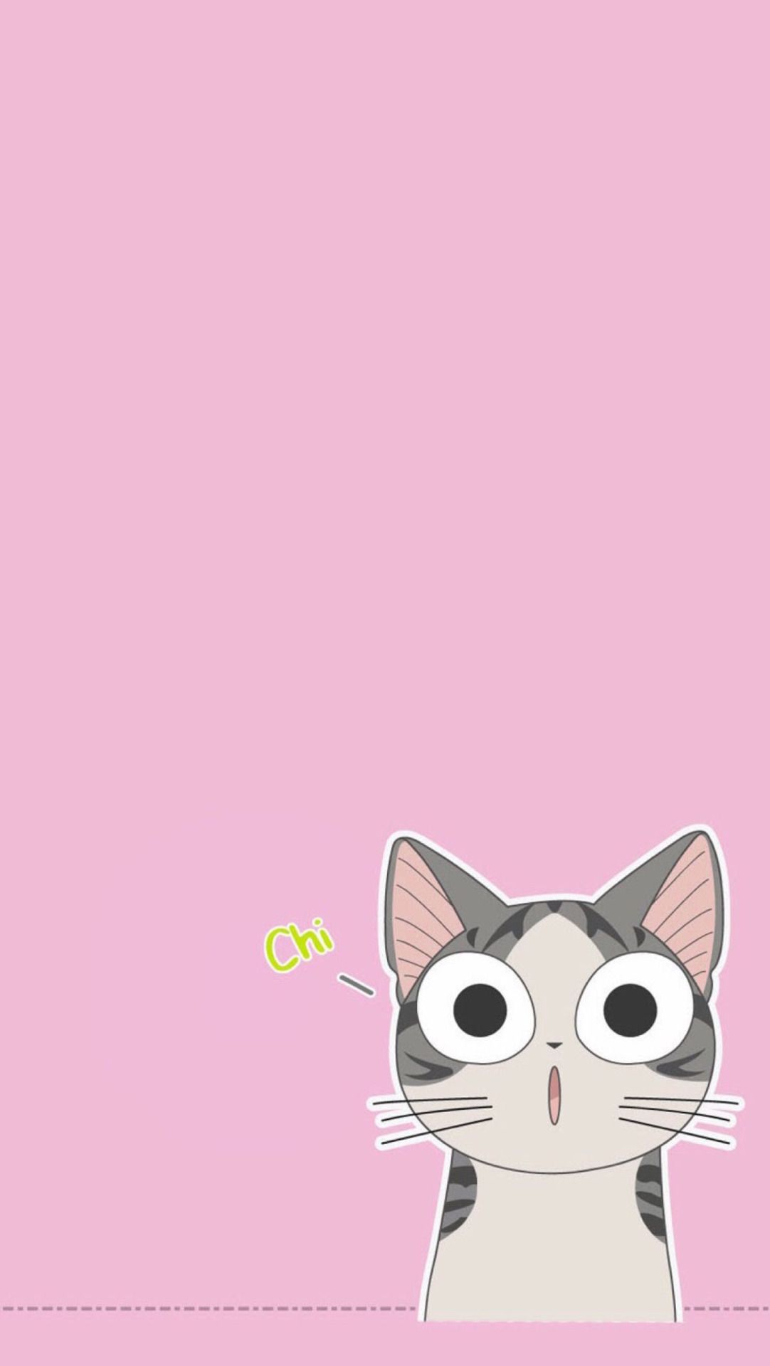 Gatto kawaii sfondo rosa, 1082x1920 Verticale, Xiaomi