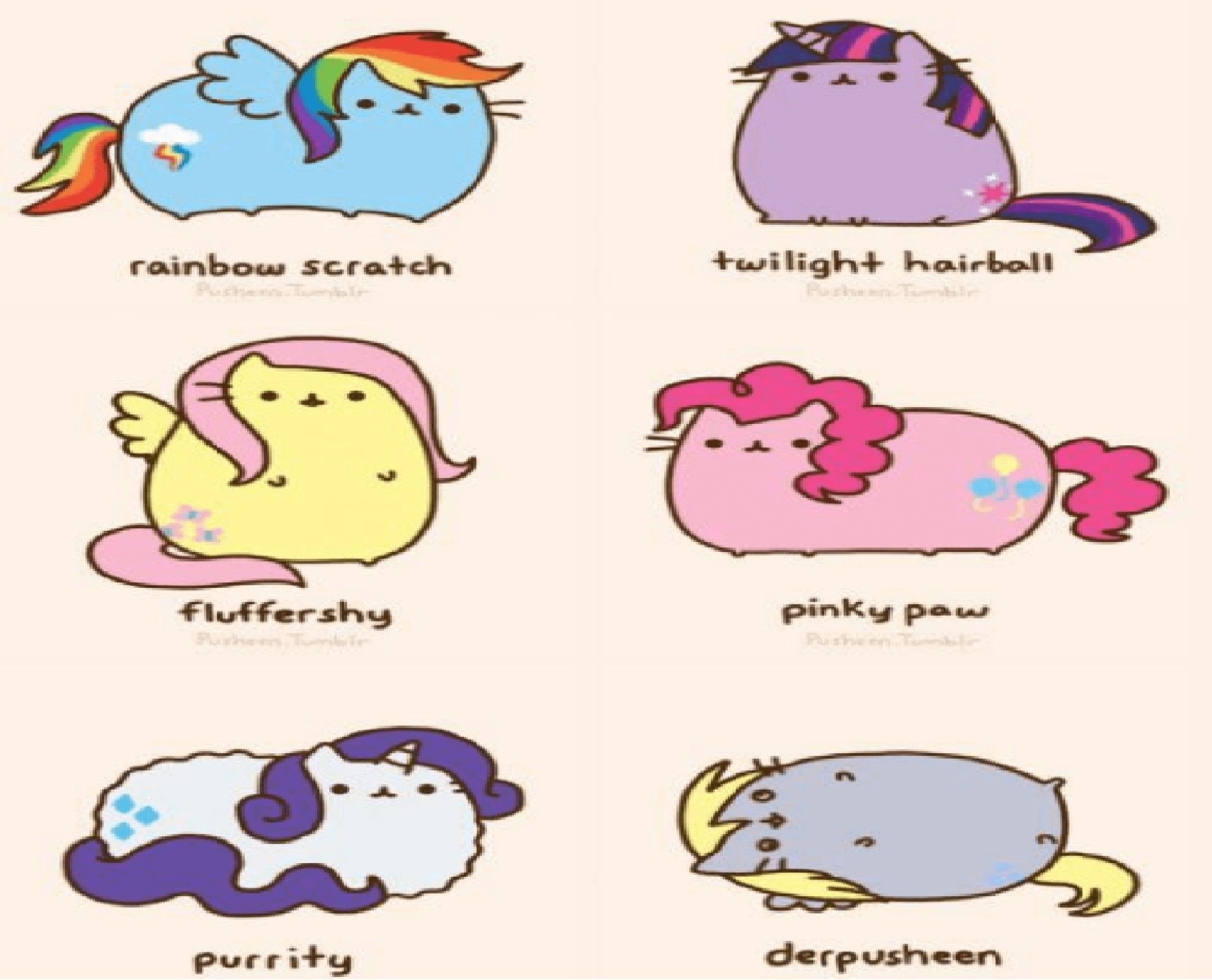 Pusheen gatto stile My Little Pony, Friendship Is Magic, 2668x2158 WQXGA, Desktop