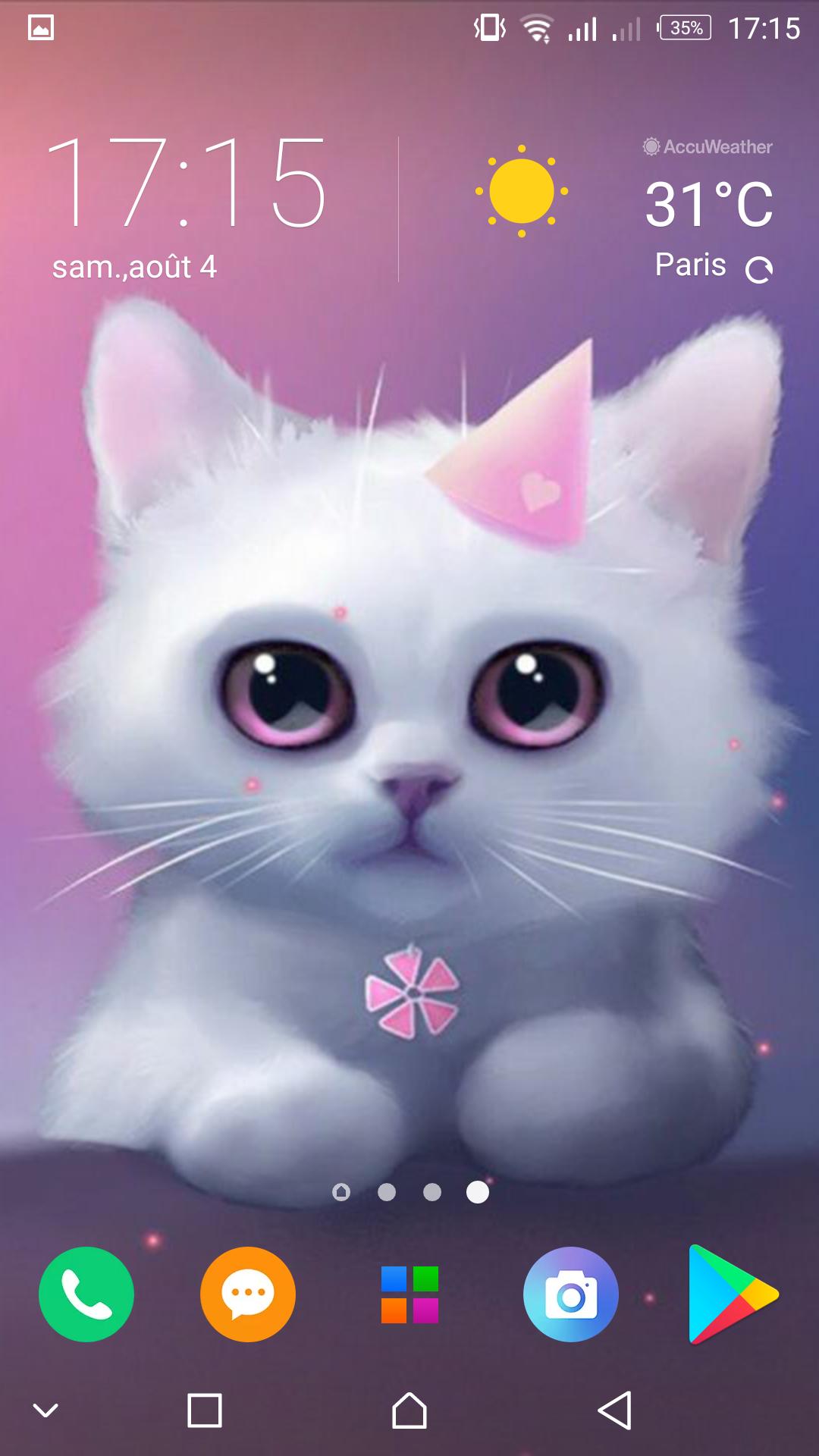 Gatto kawaii bianco unicorno, 1080x1920 Full HD Verticale, iPhone