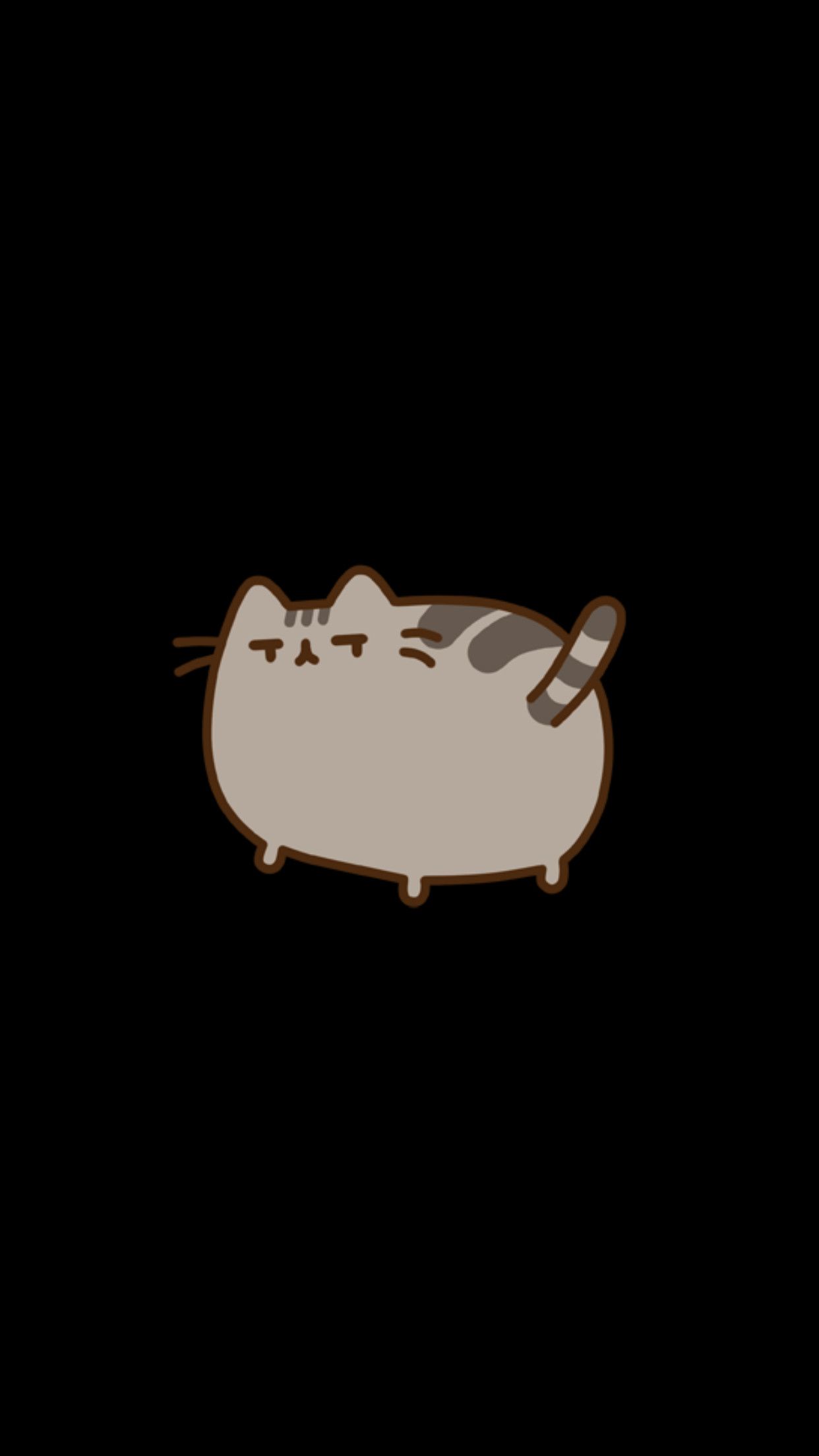 Gatto kawaii grigio Pusheen, 1242x2208 Full HD Verticale, Smartphone