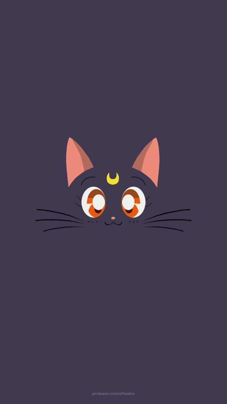 Gatto nero Luna Sailor Moon, anime magico, 750x1333 Full HD Verticale, iPhone