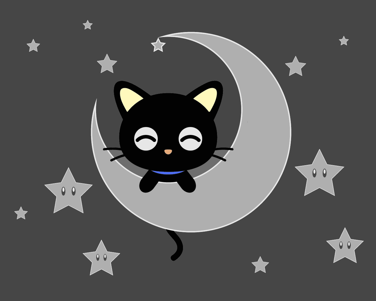 Gatto nero con luna piena, 1125x2436 Full HD Verticale, iPhone