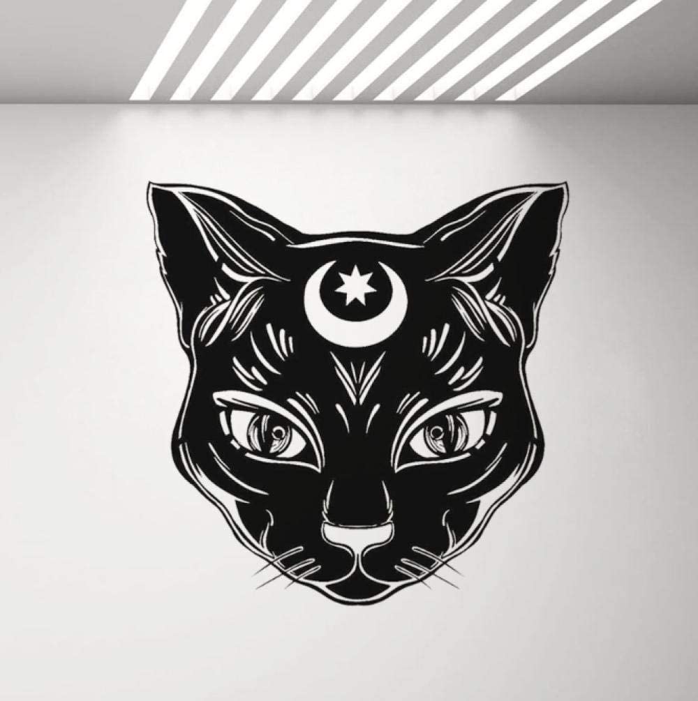 Gatto nero e luna pattern, 1500x1500 HD, Desktop