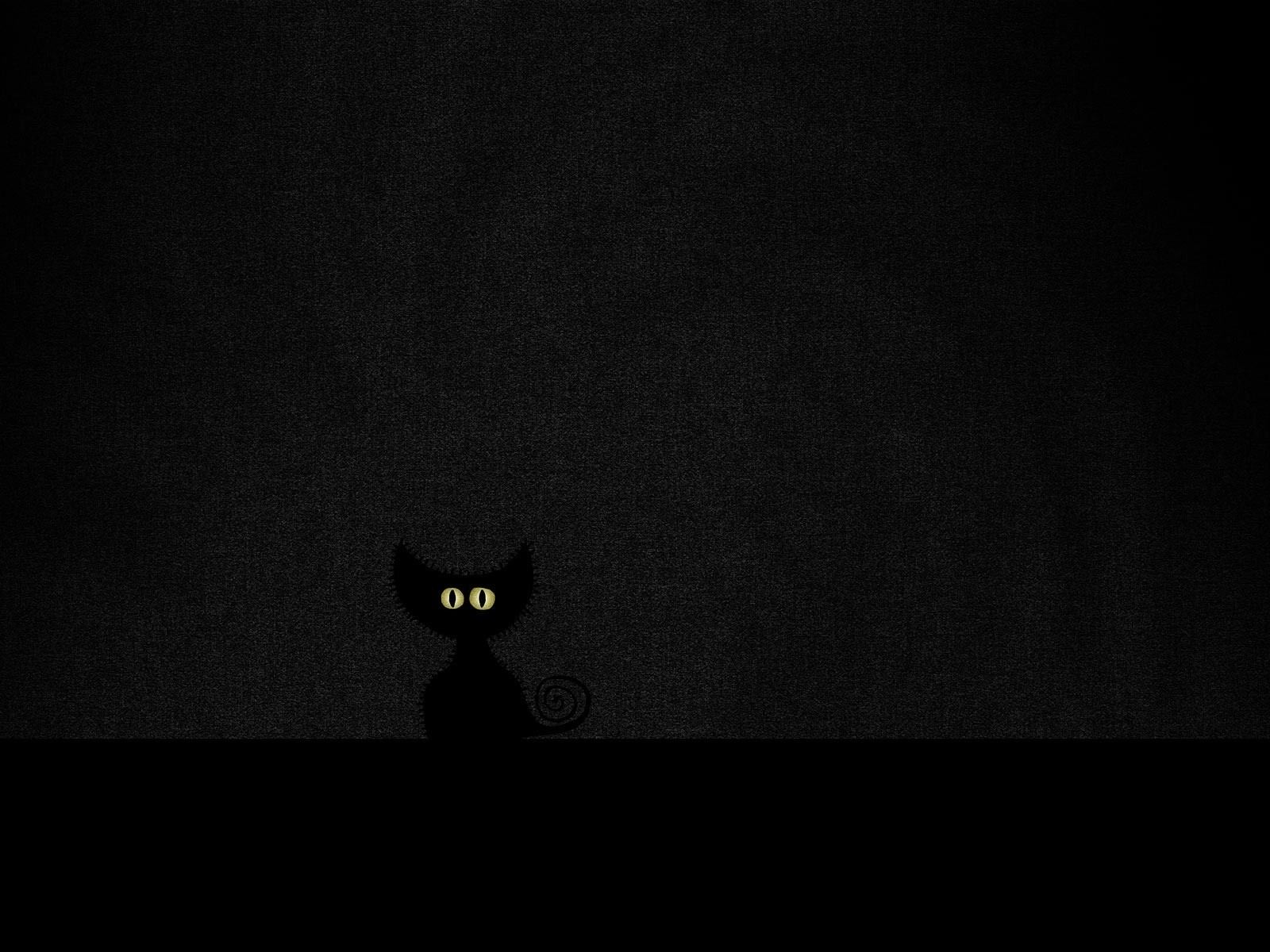 Gatto nero occhi verdi buio, 1600x1200 HD Ready, Desktop