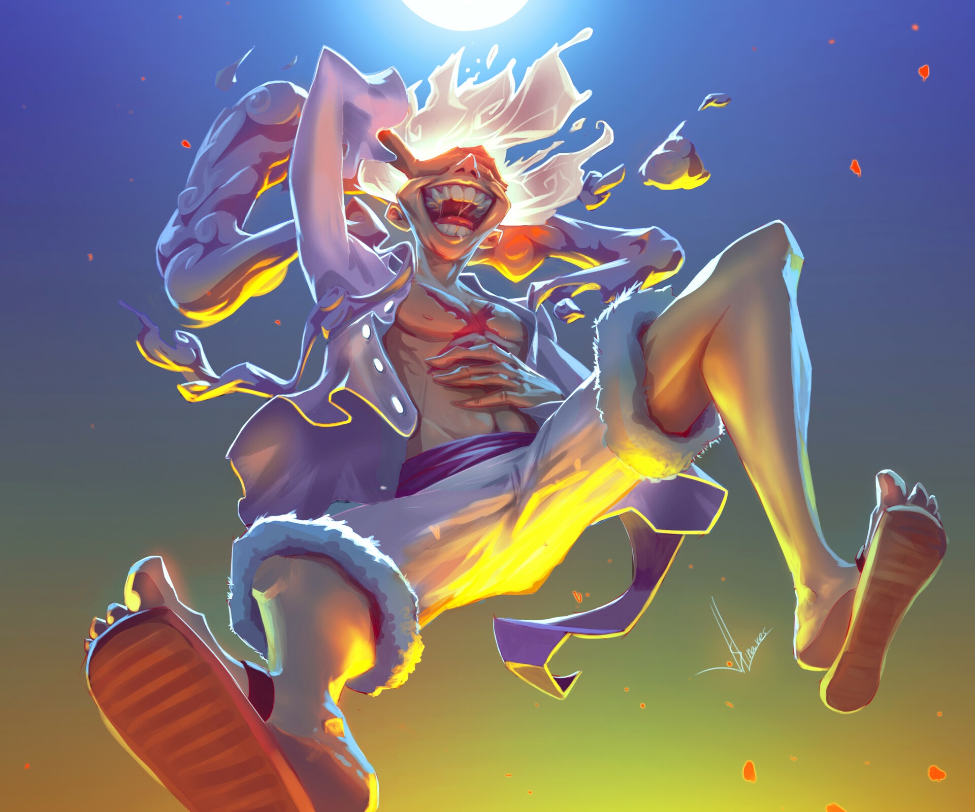 Luffy Gear 5 One Piece, Eiichiro Oda, 1920x1600 Full HD+, Laptop