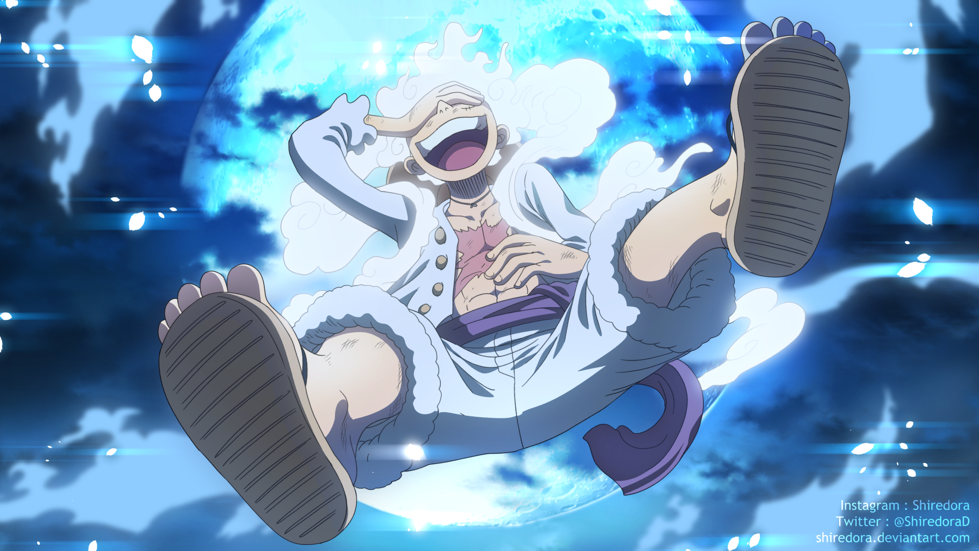 Rufy Gear 5 One Piece, anime pirati, 1920x1080 Full HD 1080p, Desktop