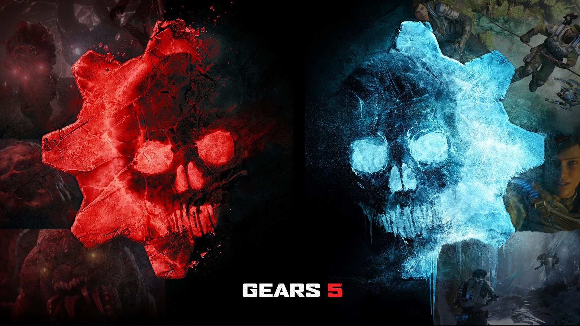 Loghi teschio Gears of War 5, 1920x1080 Full HD, Desktop